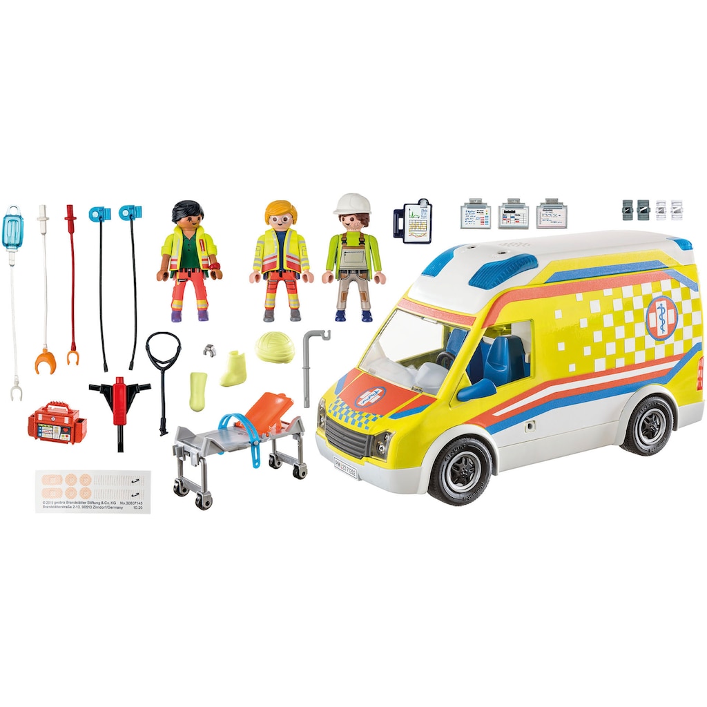 Playmobil® Konstruktions-Spielset »Rettungswagen mit Licht und Sound (71202), City Life«