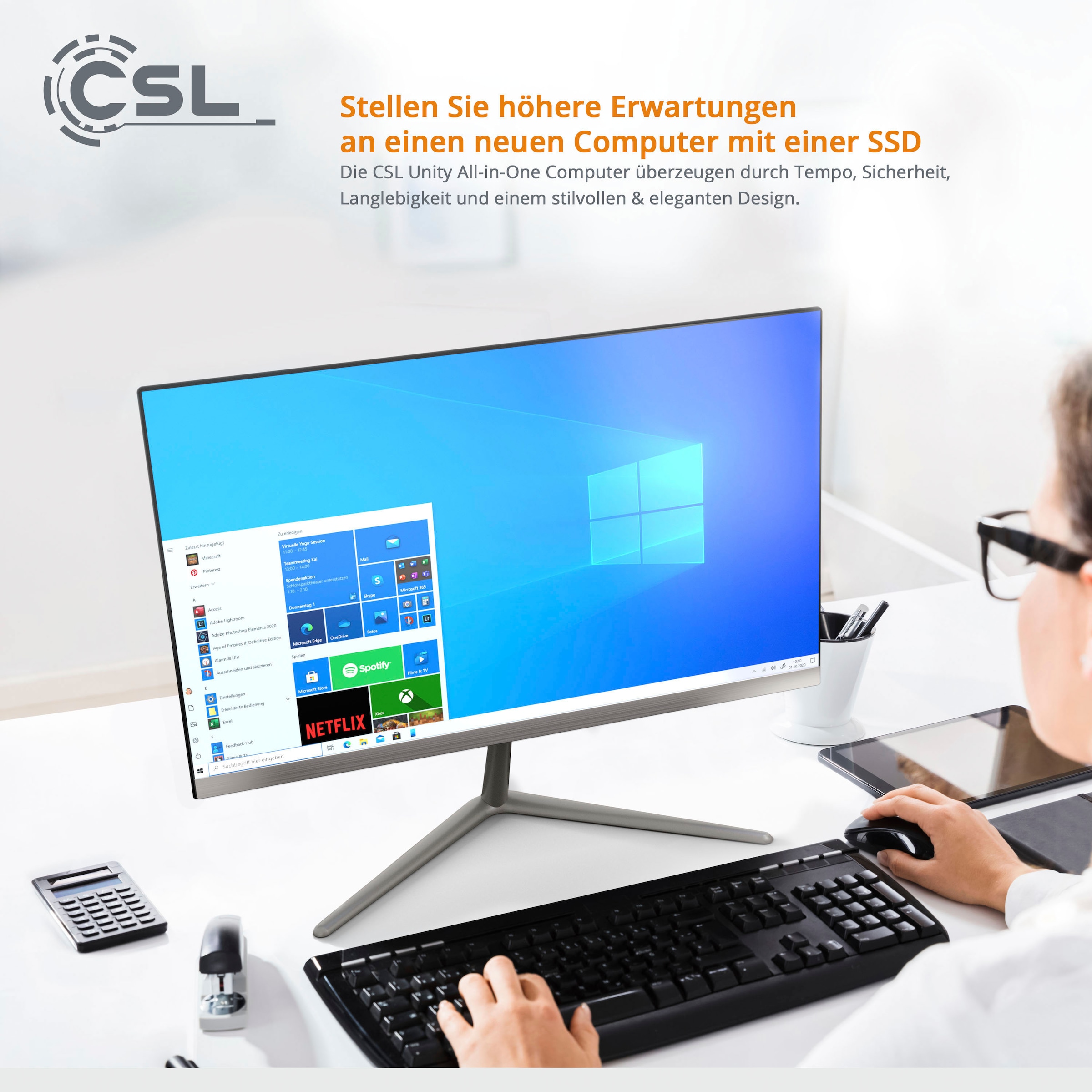CSL All-in-One PC »Unity F24B-GLS mit Windows 10 Pro«