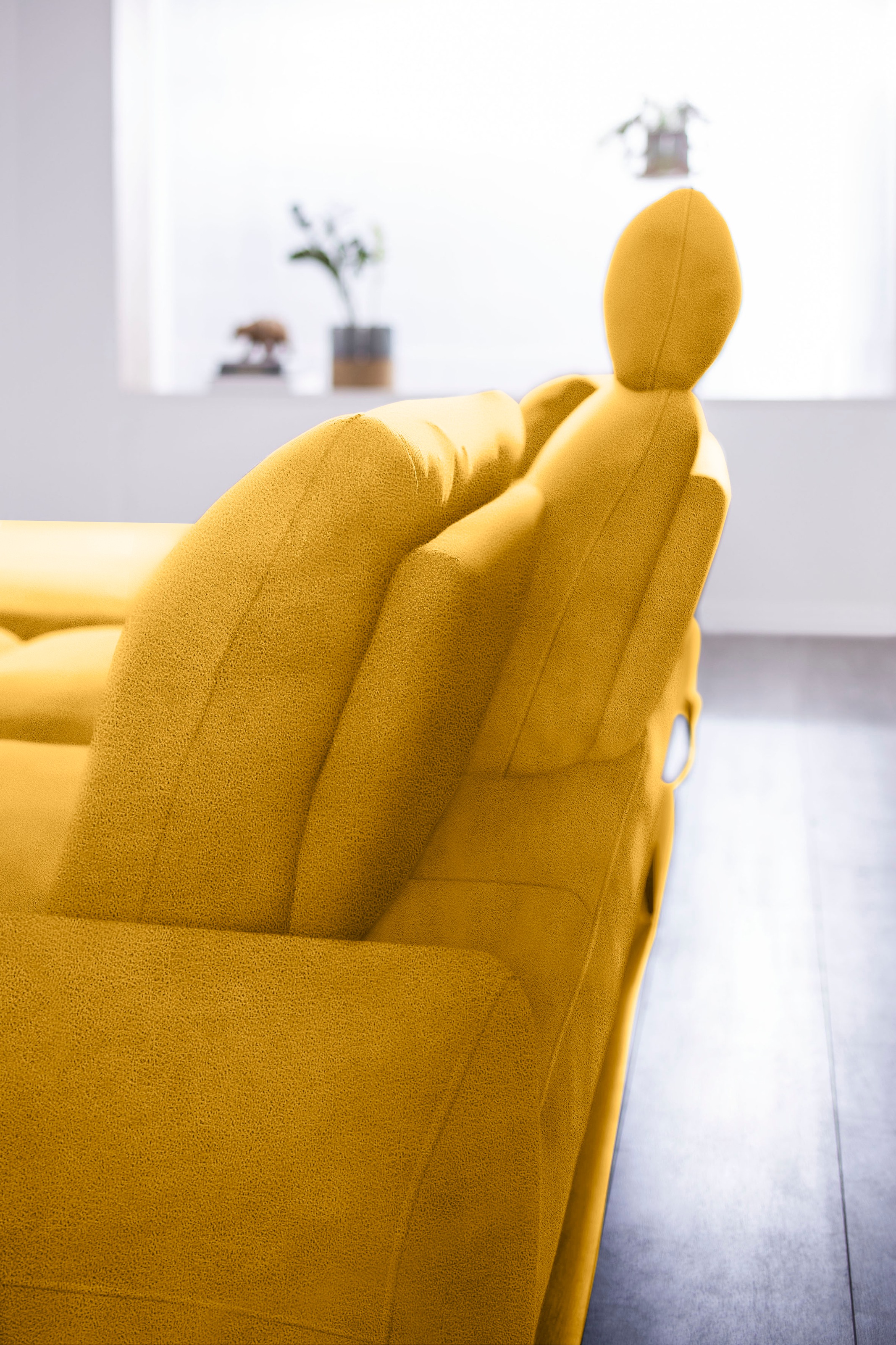 W.SCHILLIG Ecksofa »valentinoo, Designsofa, bequem, elegant und zeitlos, L-Form«, (Set), inklusive Hocker, mit Sitztiefenverstellung, Breite 299 cm