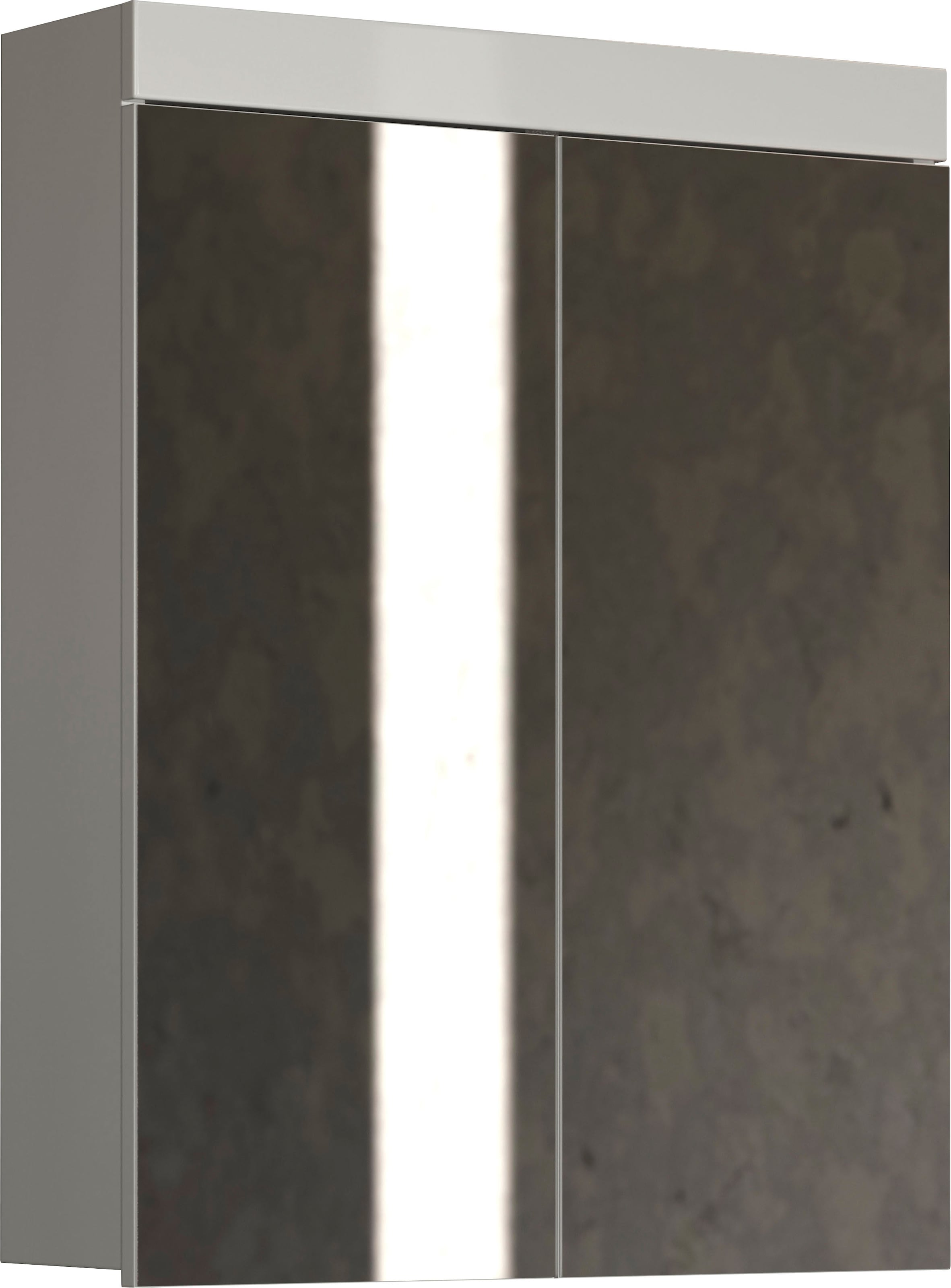 welltime Spiegelschrank »Avena«, Badezimmerschrank wahlweise mit Aufsatzleuchte - (B/T/H) 60/17/77 cm
