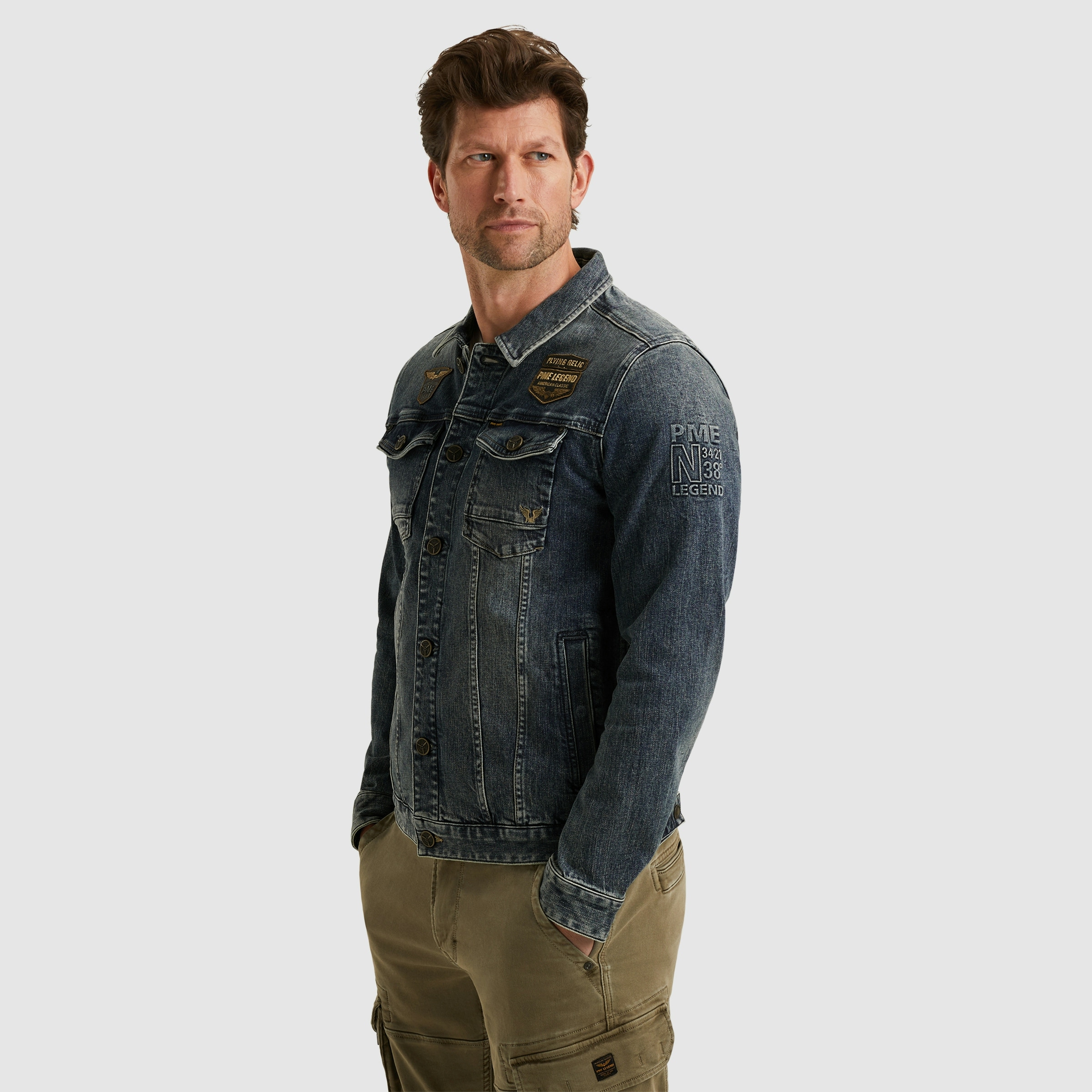 PME LEGEND Jeansjacke, mit Logo Stickerei