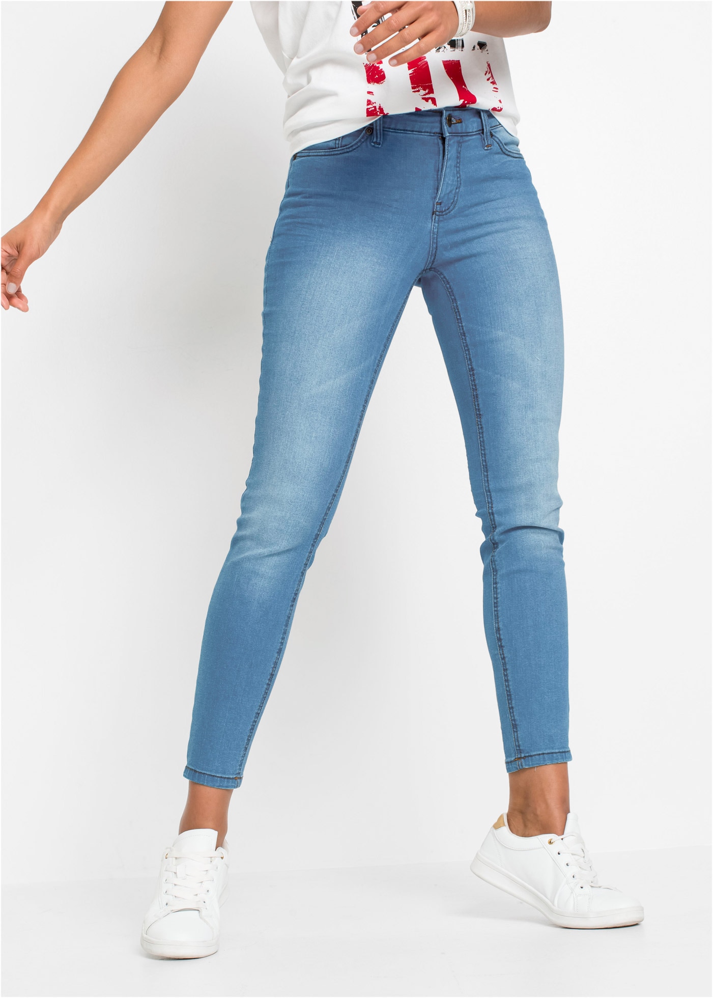 bonprix Skinny-fit-Jeans Skinny-fit-Passform, verkürztes 7/8-Bein, mit Five-Pocket-Style