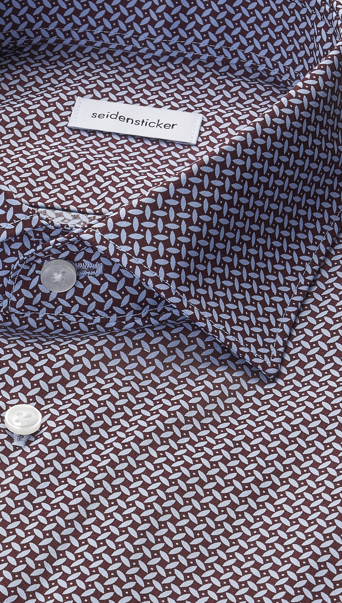 seidensticker Businesshemd »Schwarze Rose«, Slim 1/1 Kentkragen Geometrische Muster