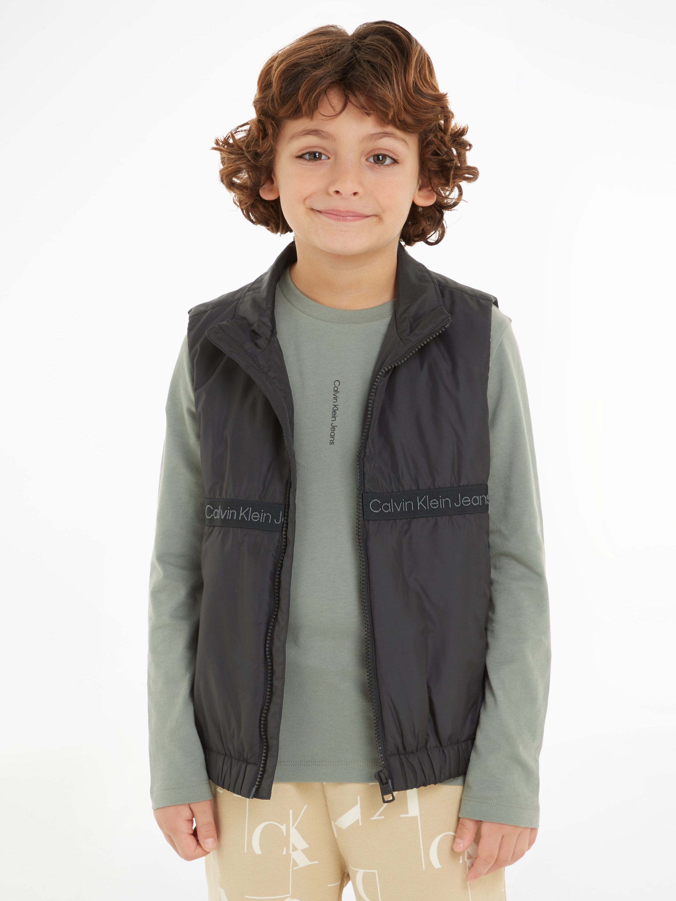 Kurzweste »BOXY LIGHT PADDED TAPE VEST«, für Kinder bis 16 Jahre mit Calvin Klein...