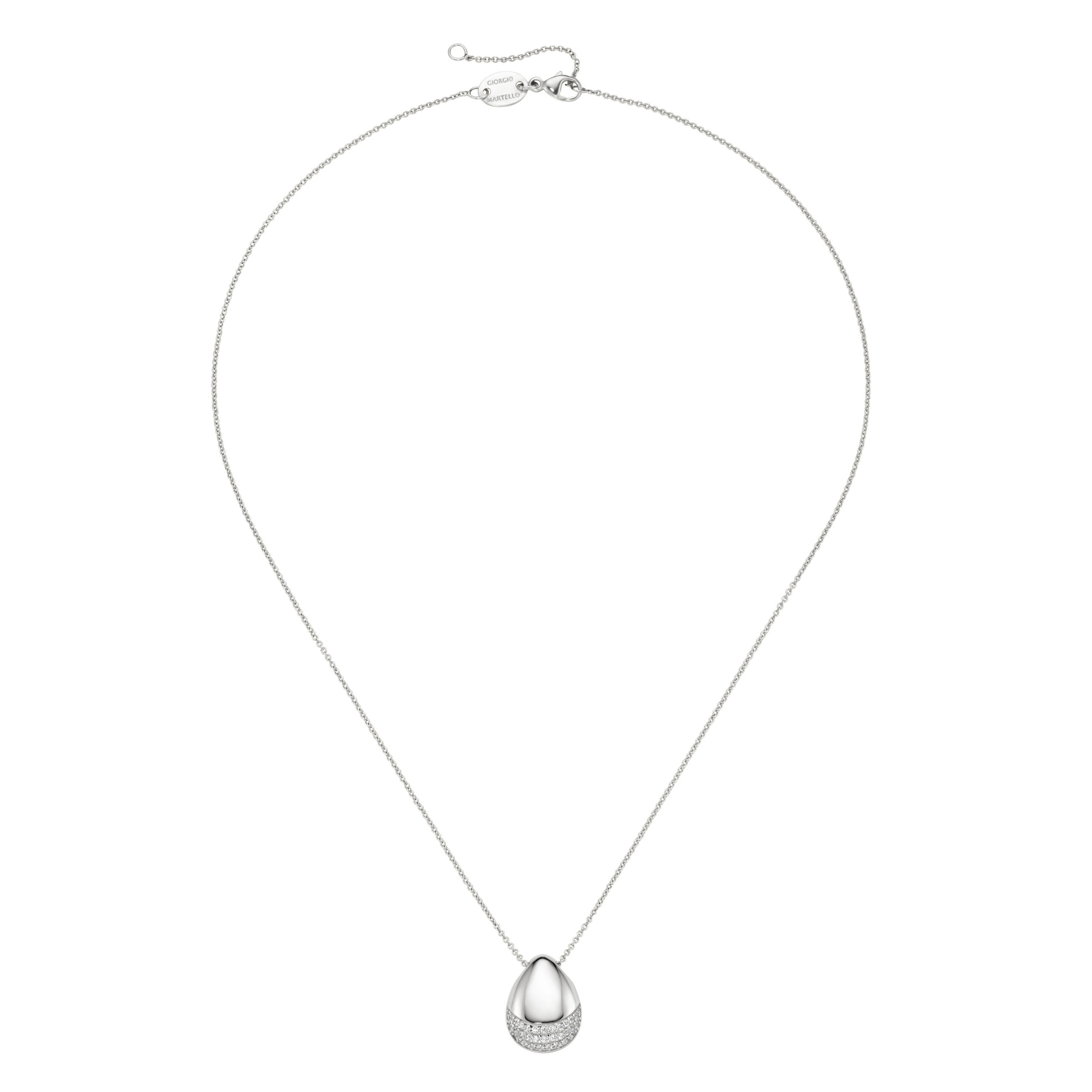 GIORGIO MARTELLO MILANO Kette mit Anhänger »Kette Anhänger mit weißen Zirkonia, Silber 925«