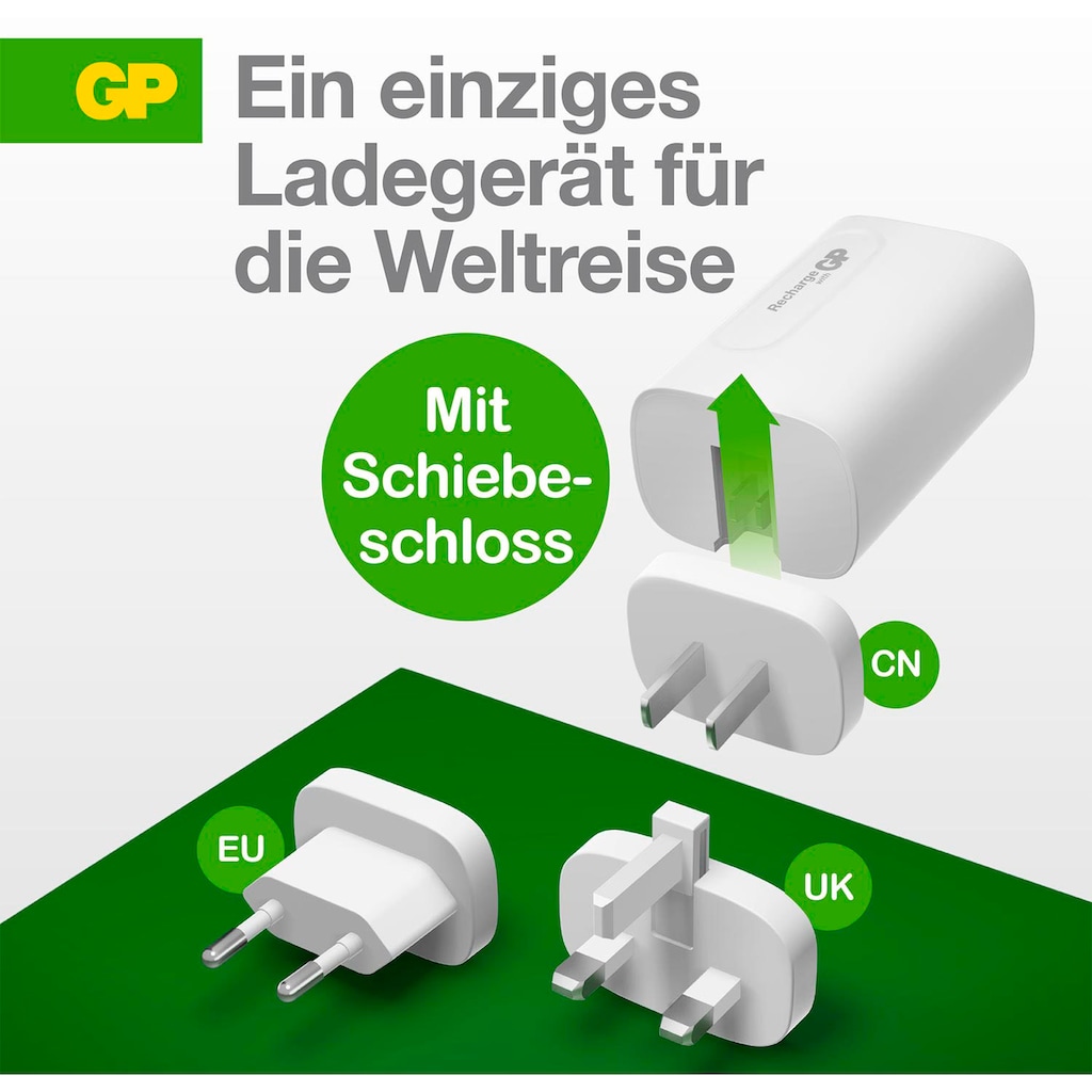 GP Batteries USB-Ladegerät »65W 3 Port GaN USB-C Schnellladeadapter«