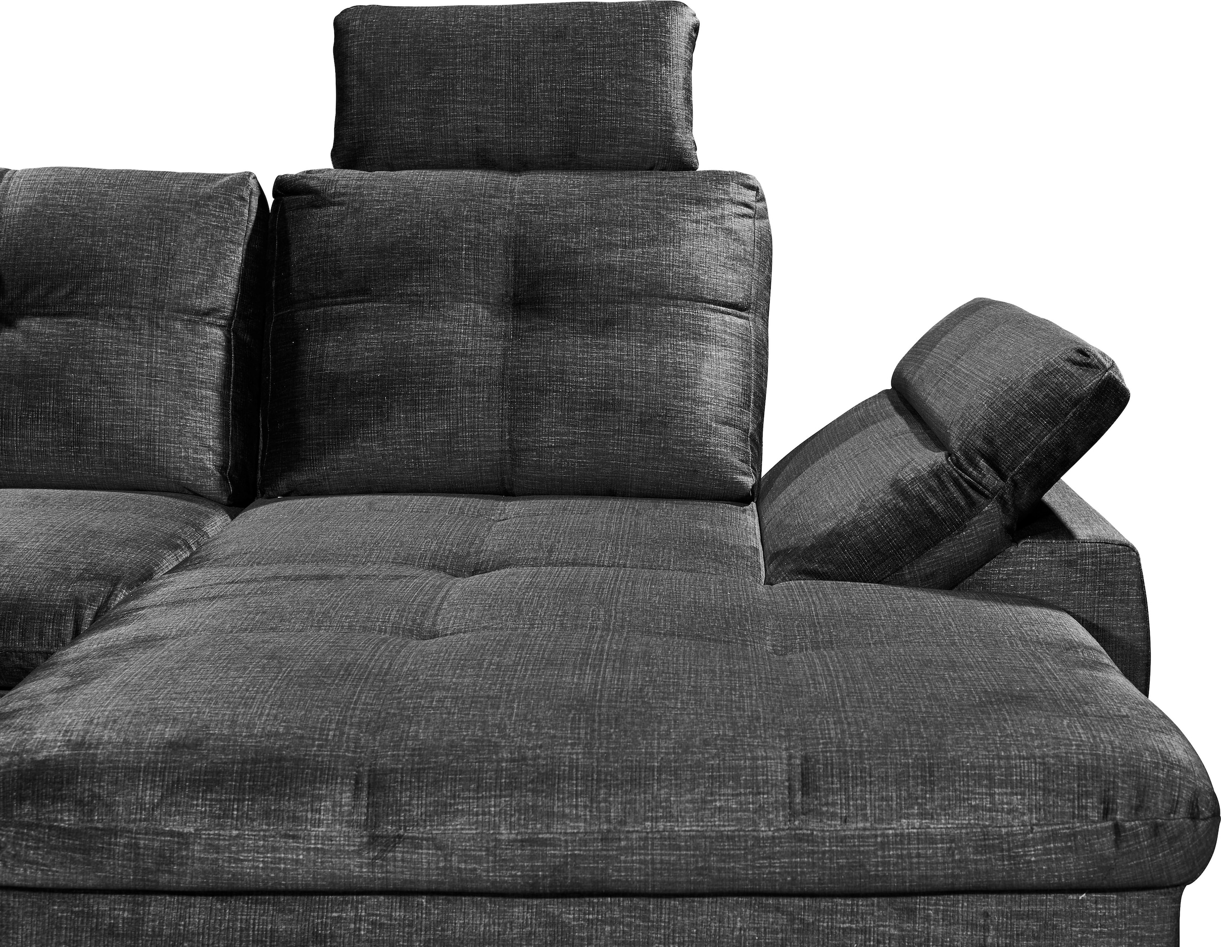 ED EXCITING DESIGN Wohnlandschaft »Alija U-Form«, mit Bettfunktion, Bettkasten, Armteilverstellung & Kopfstützen