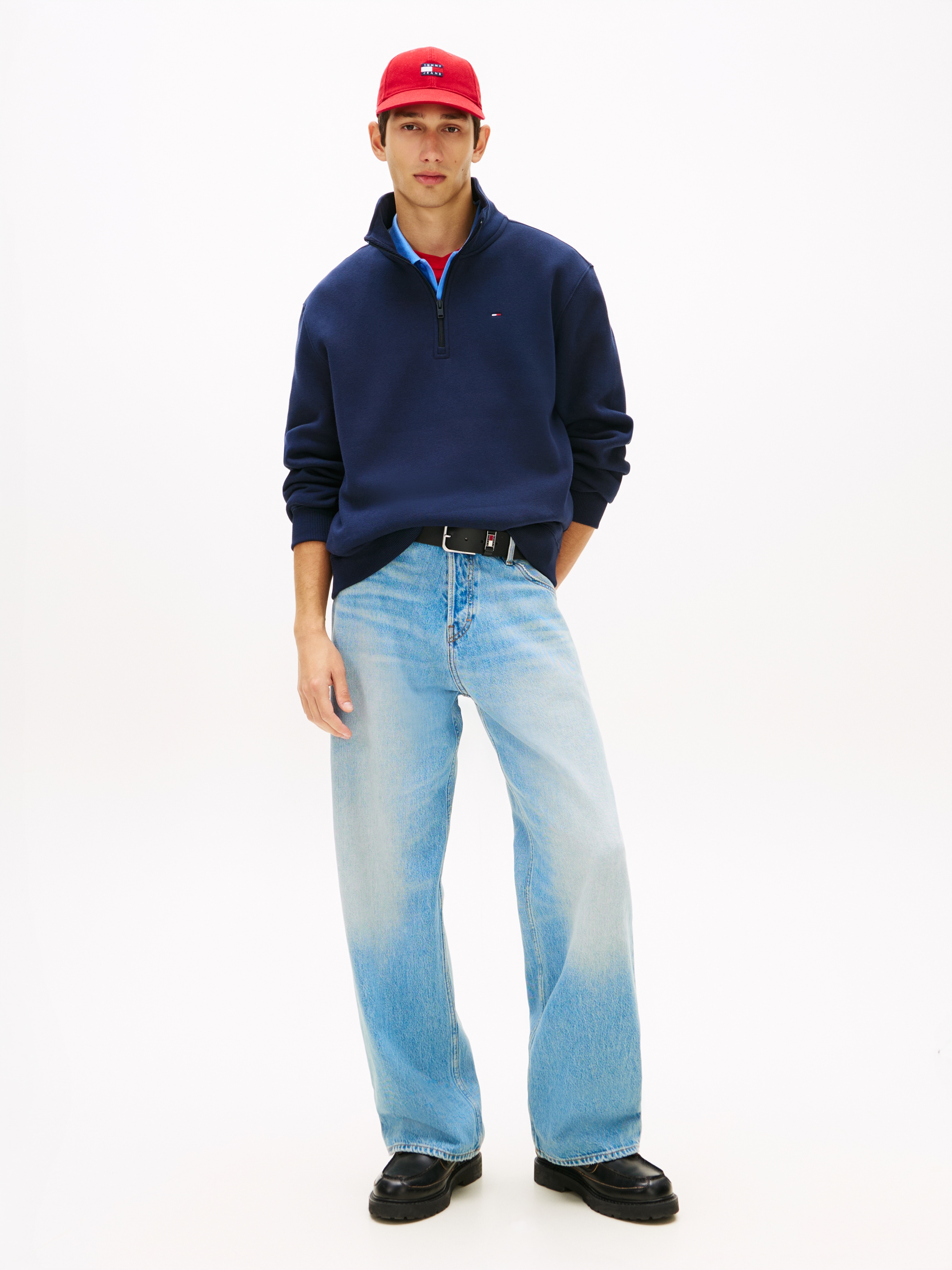 Tommy Jeans Sweatshirt »TJM REGULAR  FLEECE 1/4 ZIP MOCK NECK«, mit Fleece
