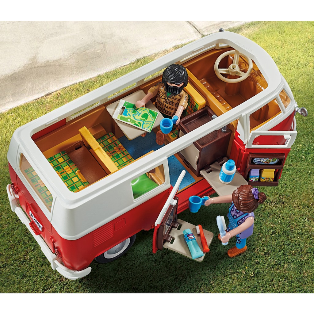 Playmobil® Konstruktions-Spielset »Volkswagen T1 Camping Bus (70176) VW Lizenz«, (74 St.)