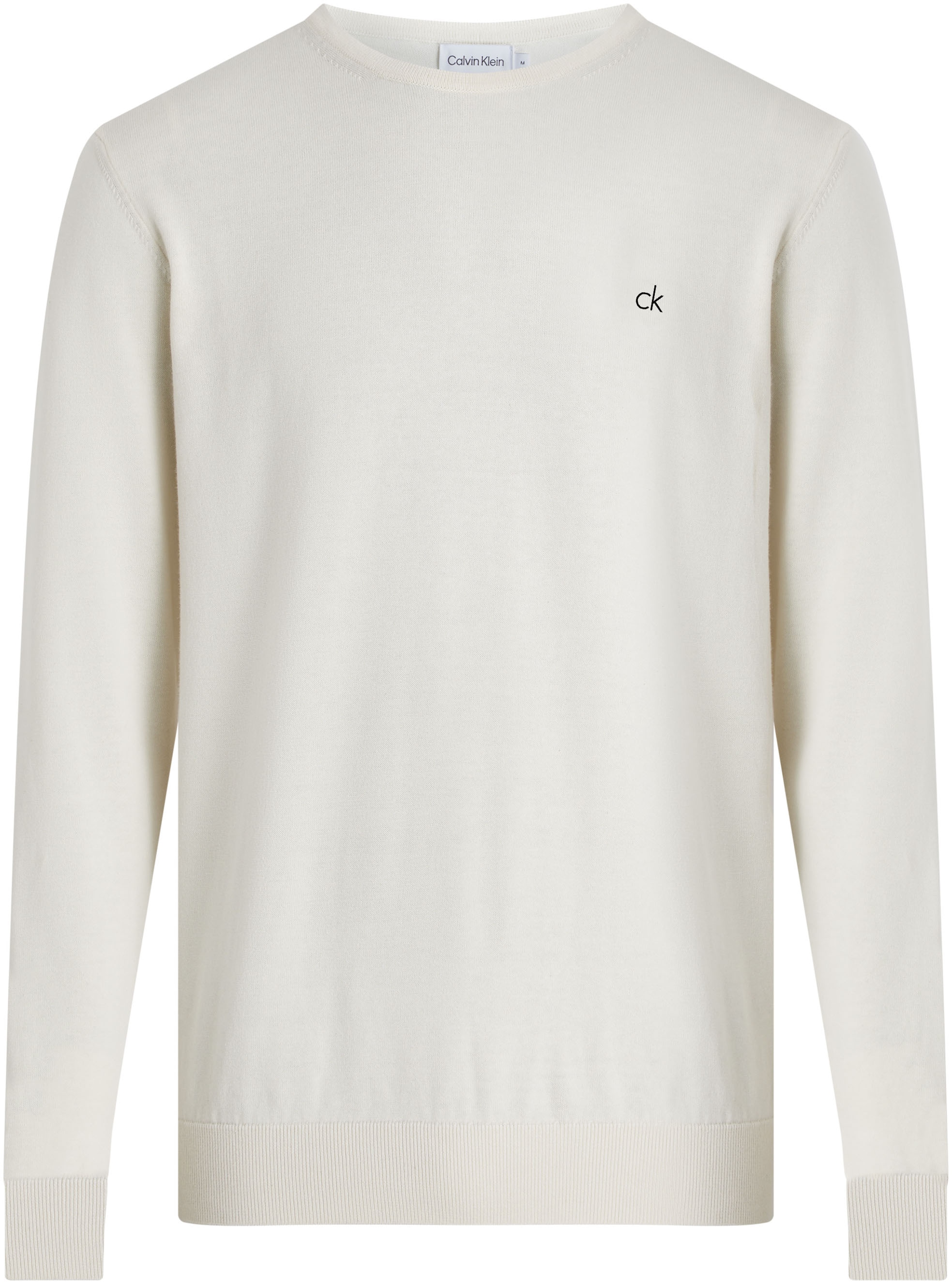 Calvin Klein Rundhalspullover »COTTON SILK BLEND CN SWEATER«, mit Logoprägung