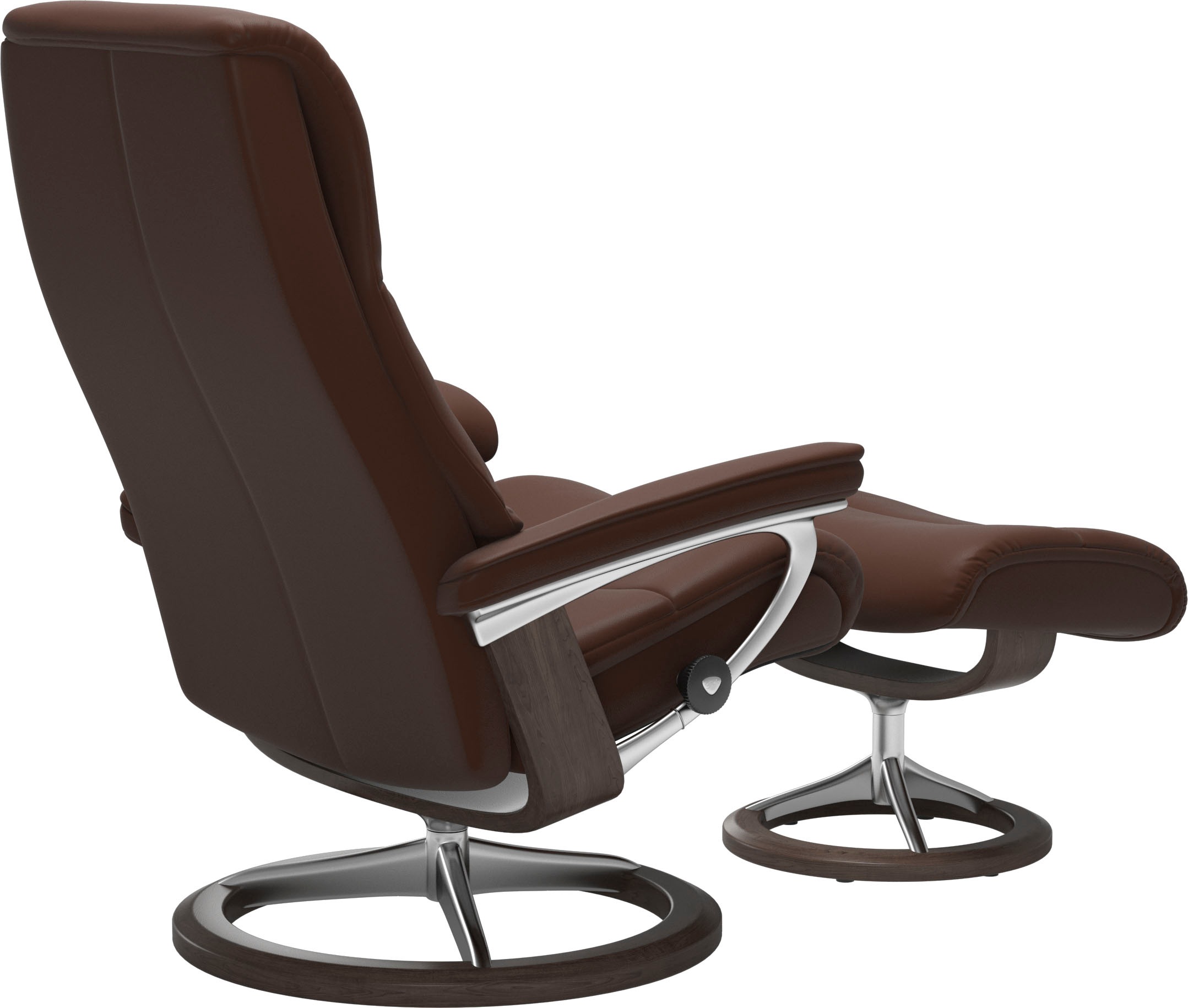 Stressless® Relaxsessel »View« Set, Relaxsessel mit Hocker,  mit Signature Base, Größe S,Gestell Wenge