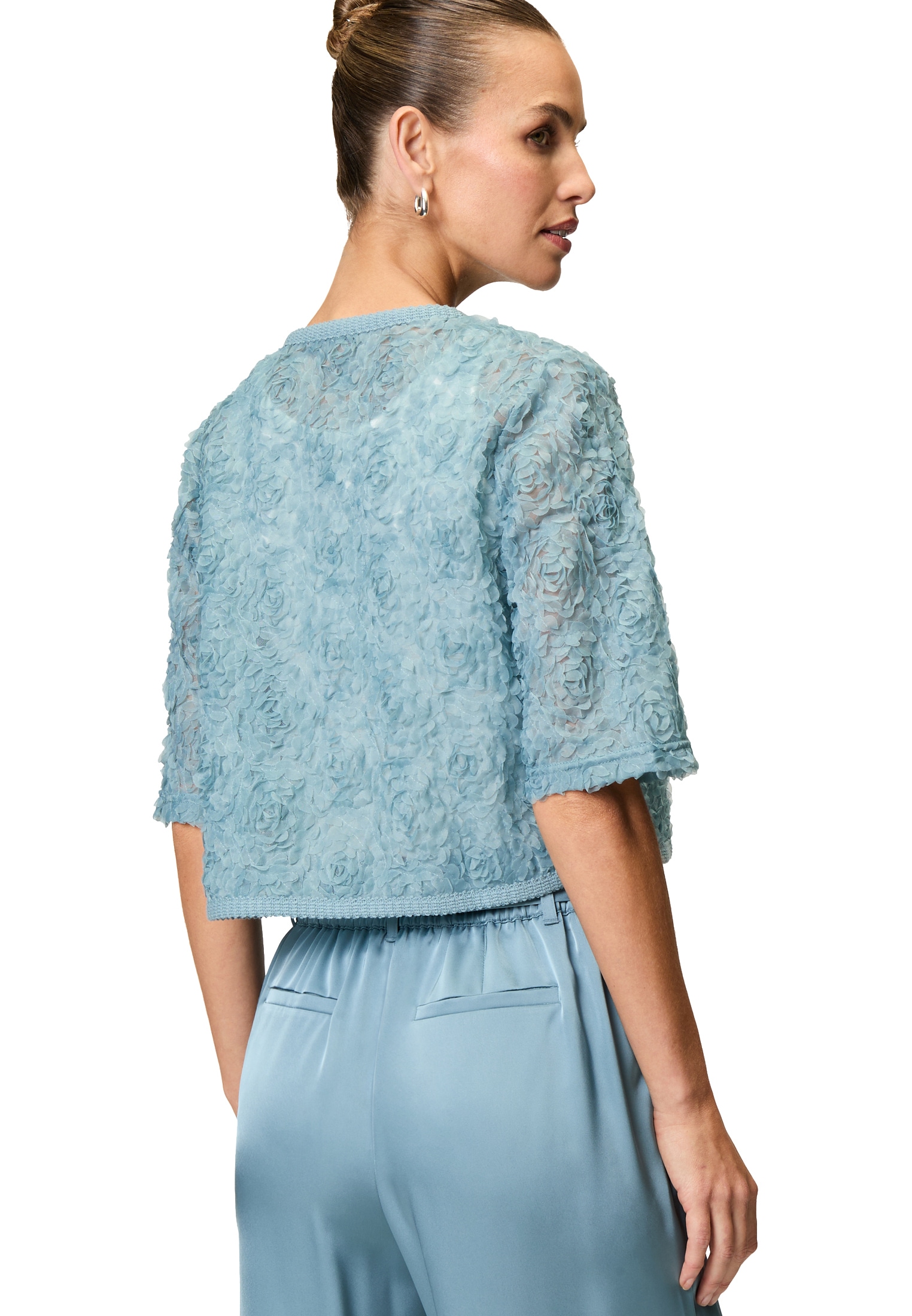 Zero Boleroblazer »Bolero mit 3D Blumen«