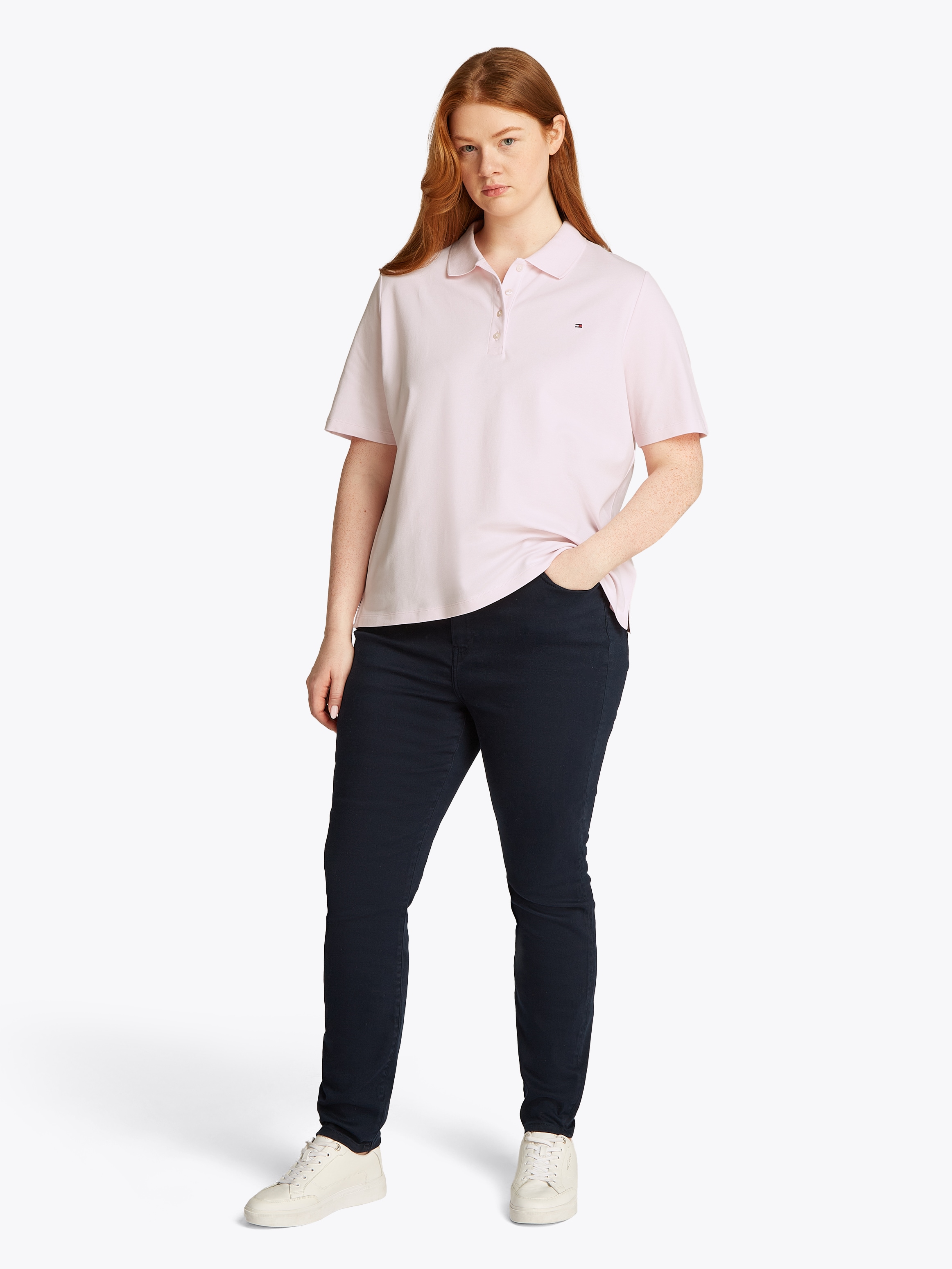 Tommy Hilfiger Curve Poloshirt »CRV 1985 REG PIQUE POLO SS«, in großen Größen