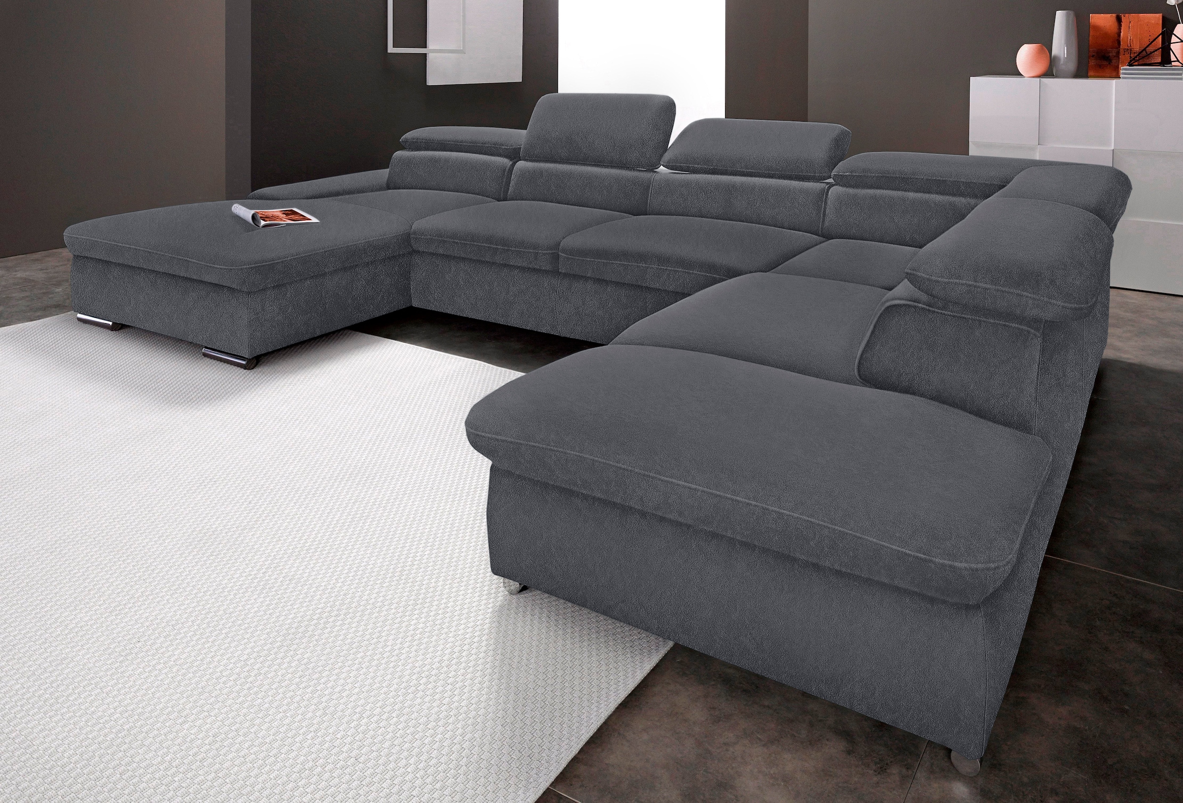 sit&more Wohnlandschaft »Alcudia U-Form« wahlweise mit Bettfunktion