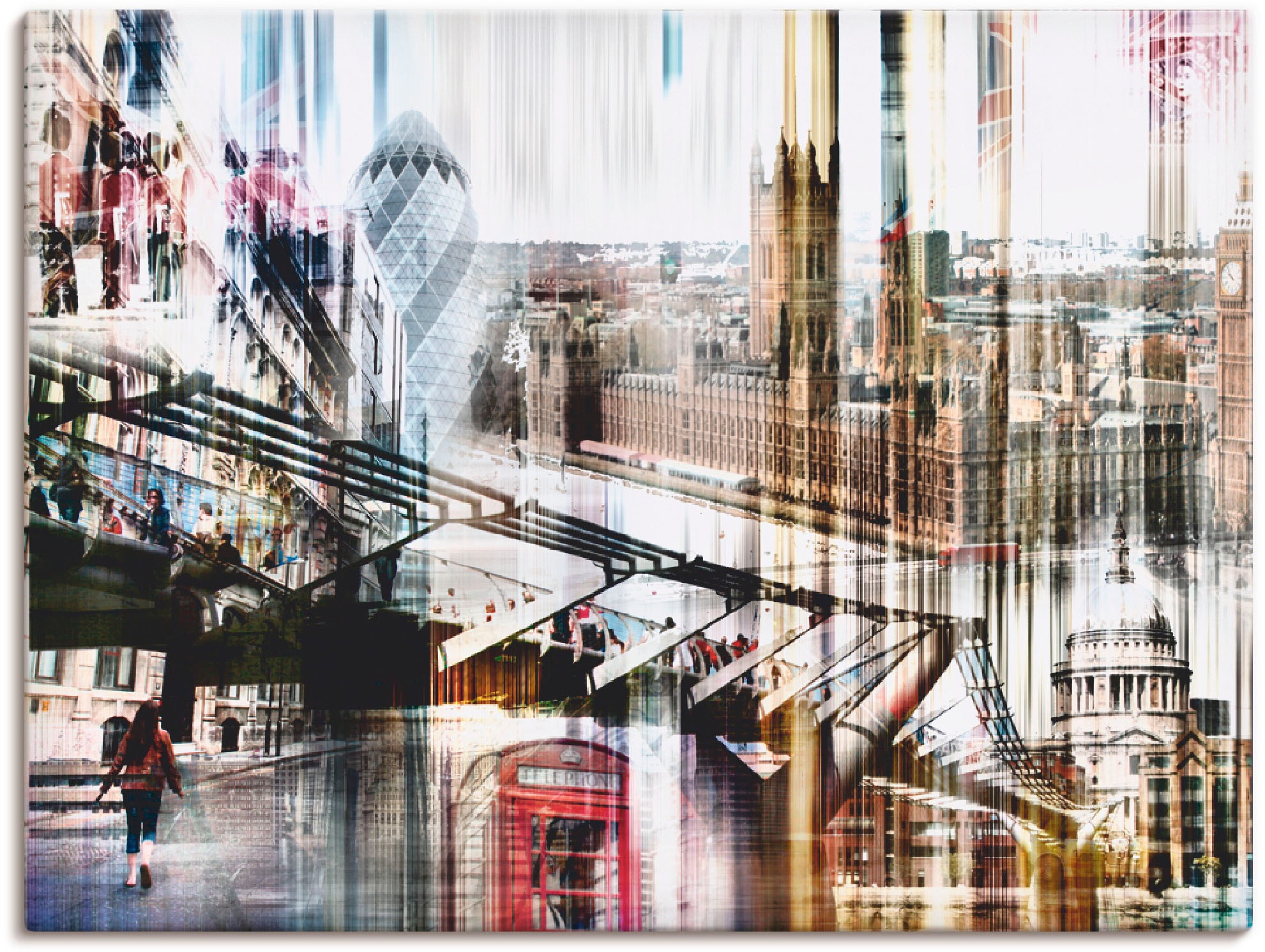 Artland Wandbild »London Skyline Collage III«, Großbritannien, (1 St.), in vielen Größen & Produktarten -Leinwandbild, Poster, Wandaufkleber / Wandtattoo auch für Badezimmer geeignet