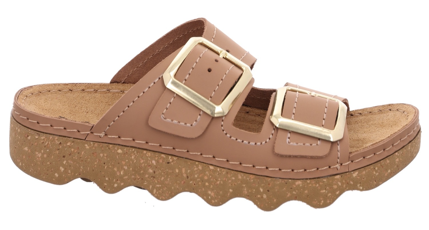 Rohde Pantolette »FOGGIA«, Sommerschuh, Hausschuh, Strandschuh, Schlappen mit Softfußbett