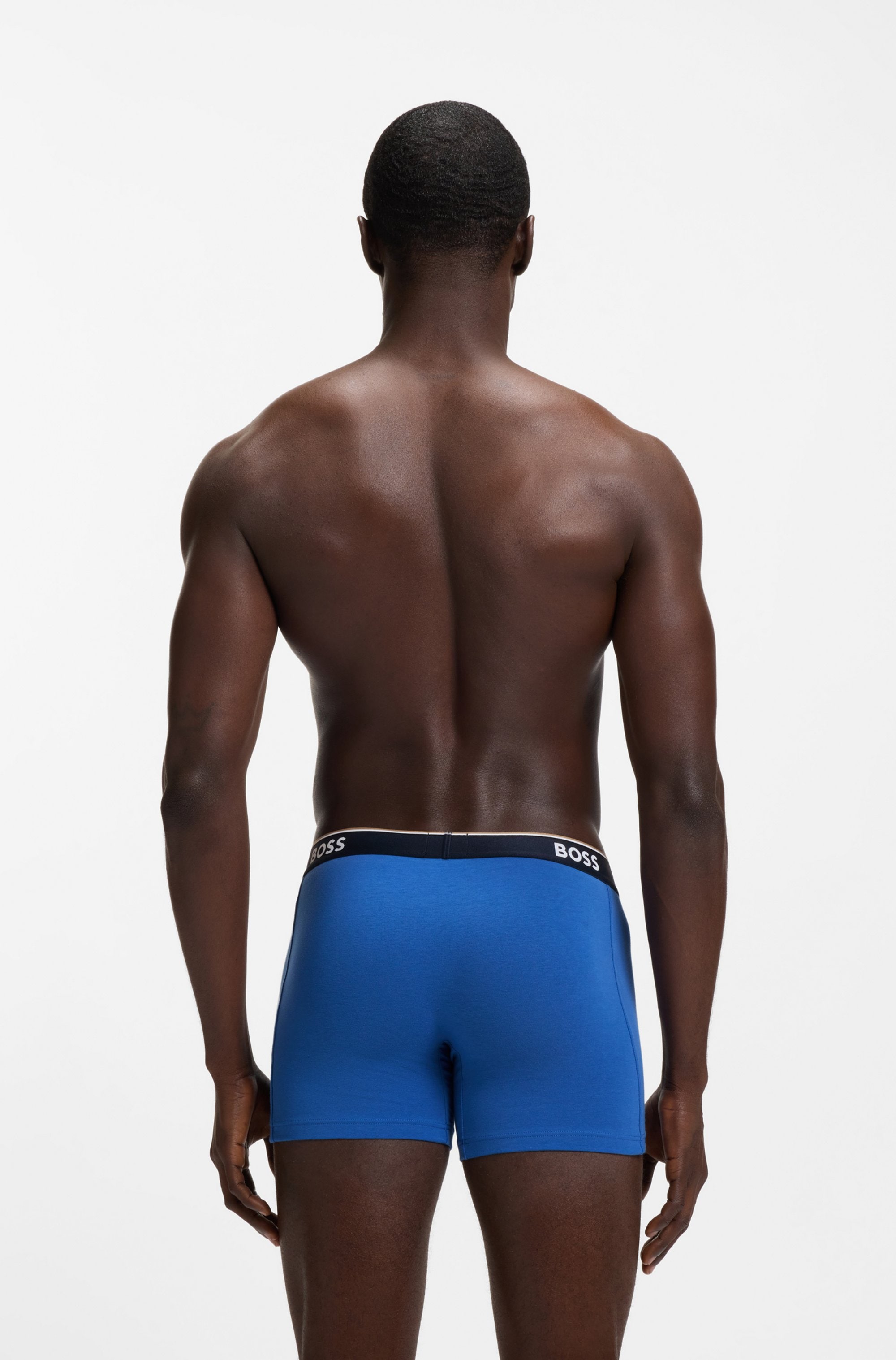 BOSS Boxershorts Packung, 3 Stk. aus bequemer Stretch-Baumwolle, körpernah, mittlere Bundhöhe