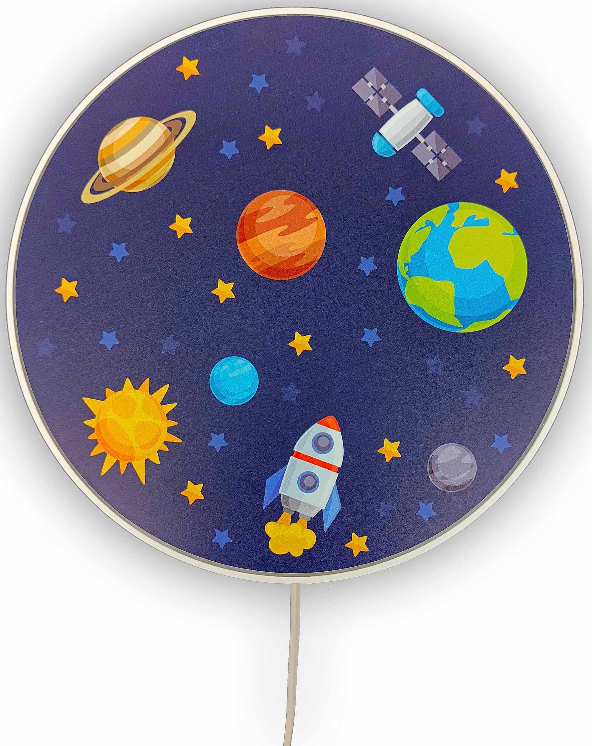 niermann Wandleuchte »Weltall, Kinderlampe,  Kinderzimmer« E14 1 Stk. bruchsicheres Gehäuse