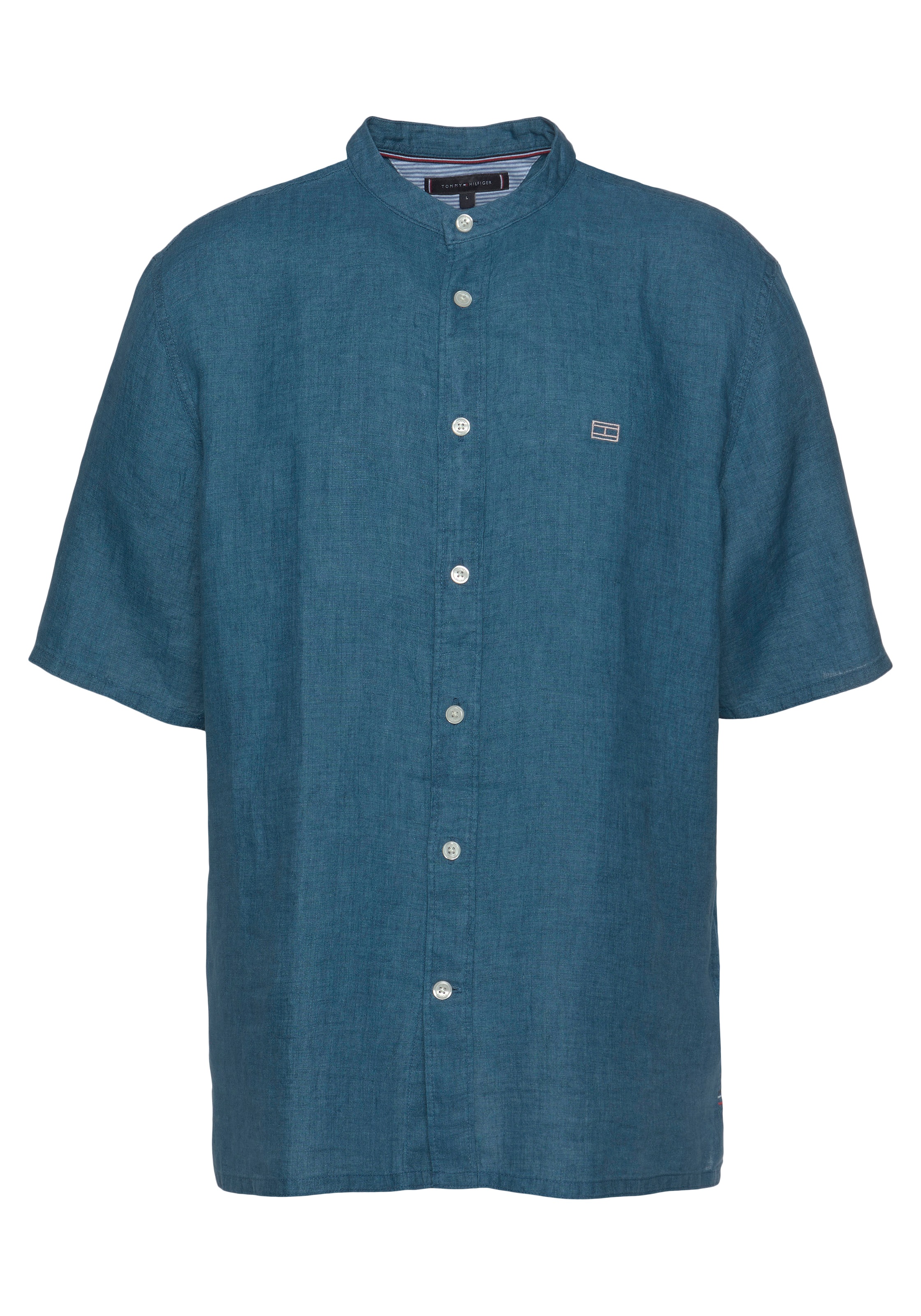 Tommy Hilfiger Kurzarmhemd »SOLID LI MANDARIN CF SHIRT«
