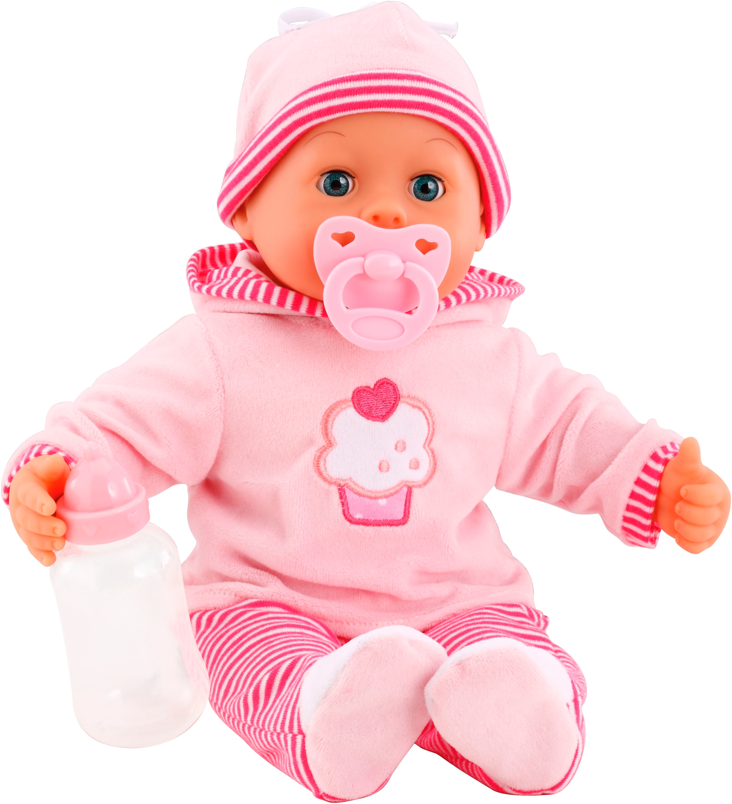 Babypuppe »First Words Baby, 38 cm rosa/pink«, (3 tlg.)