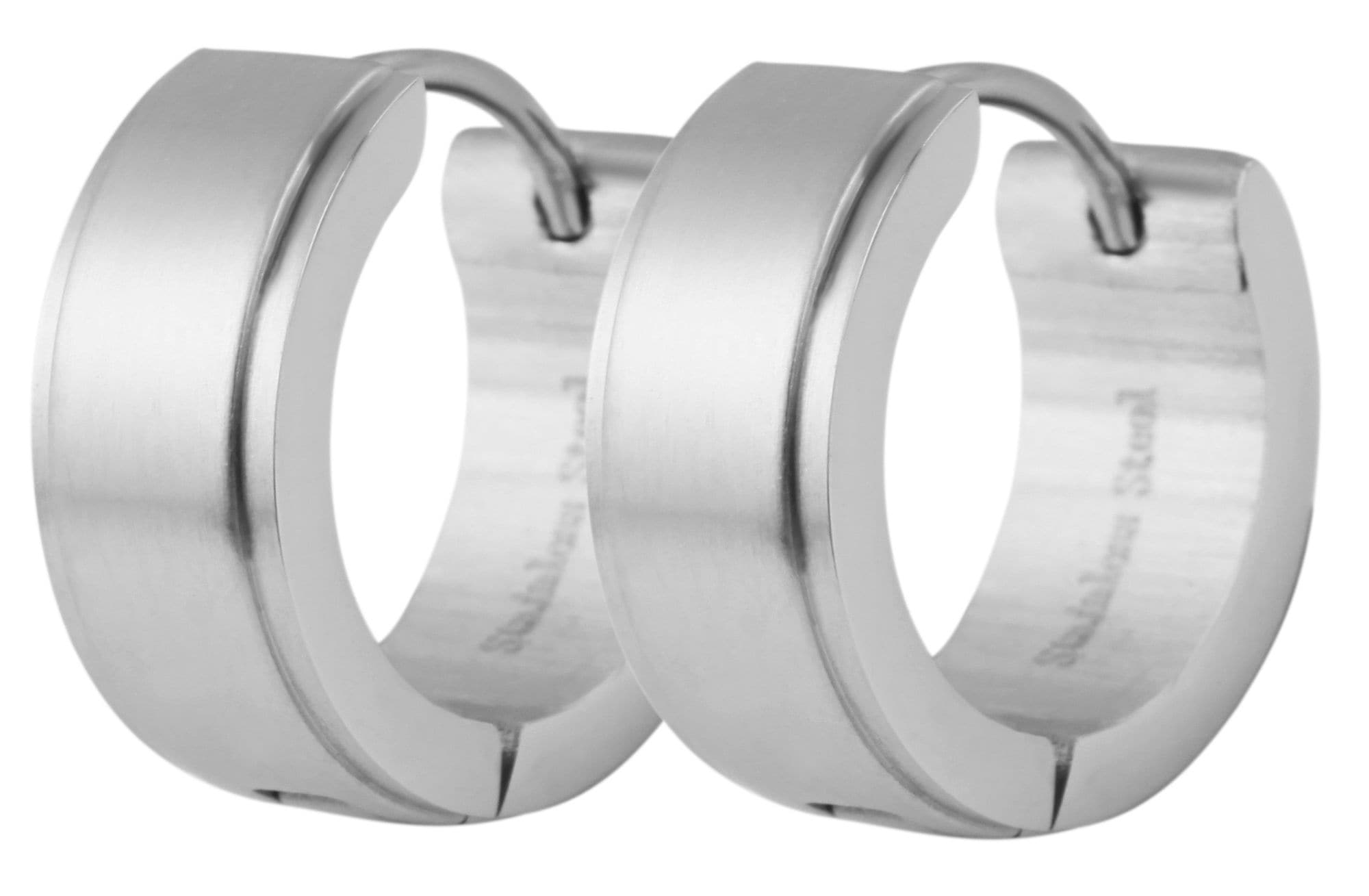 Adelia´s Paar Creolen »Damen Ohrringe ¿ Klappcreole aus Edelstahl«