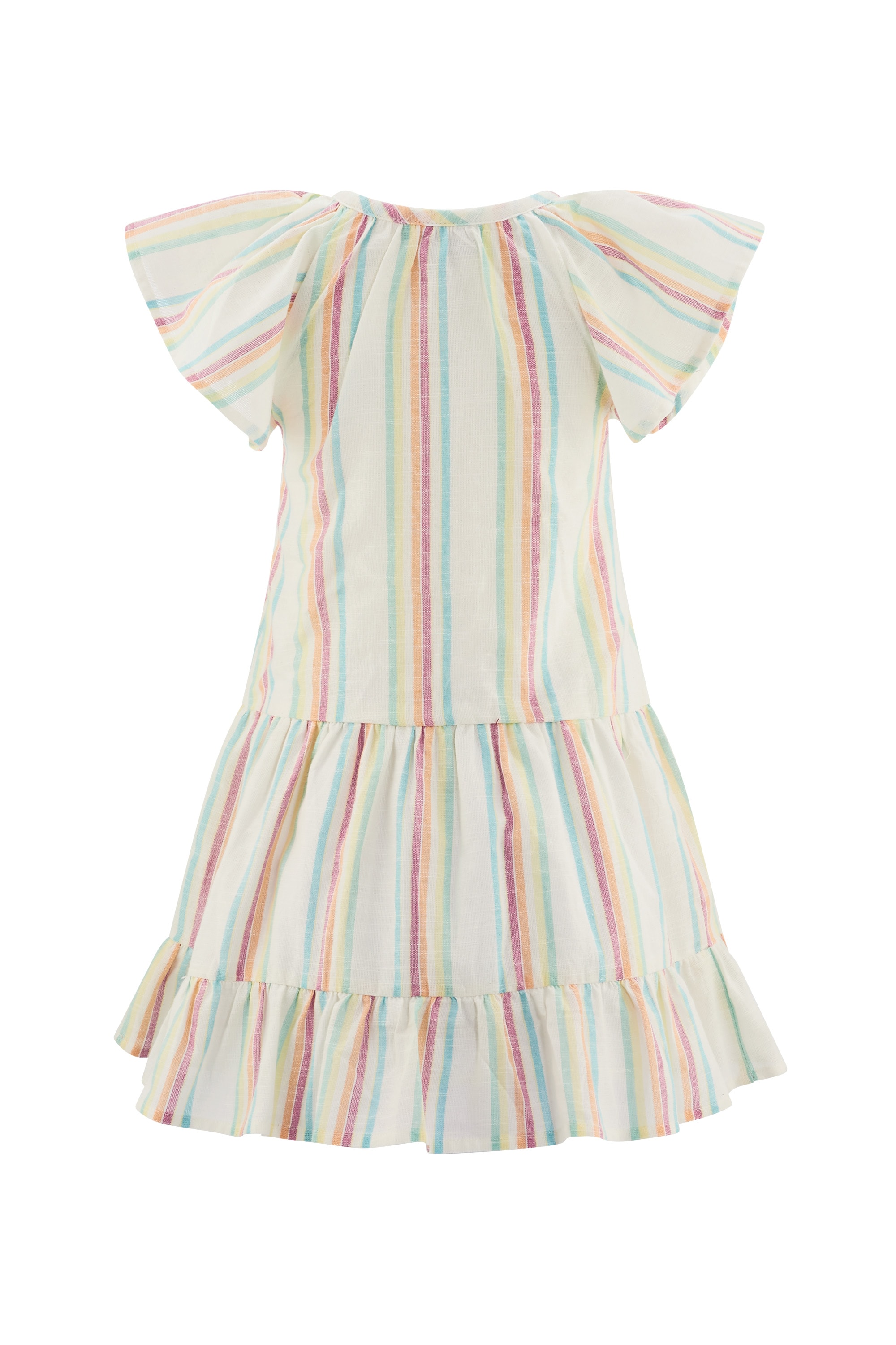 happy girls Volantkleid in Leinen-Optik