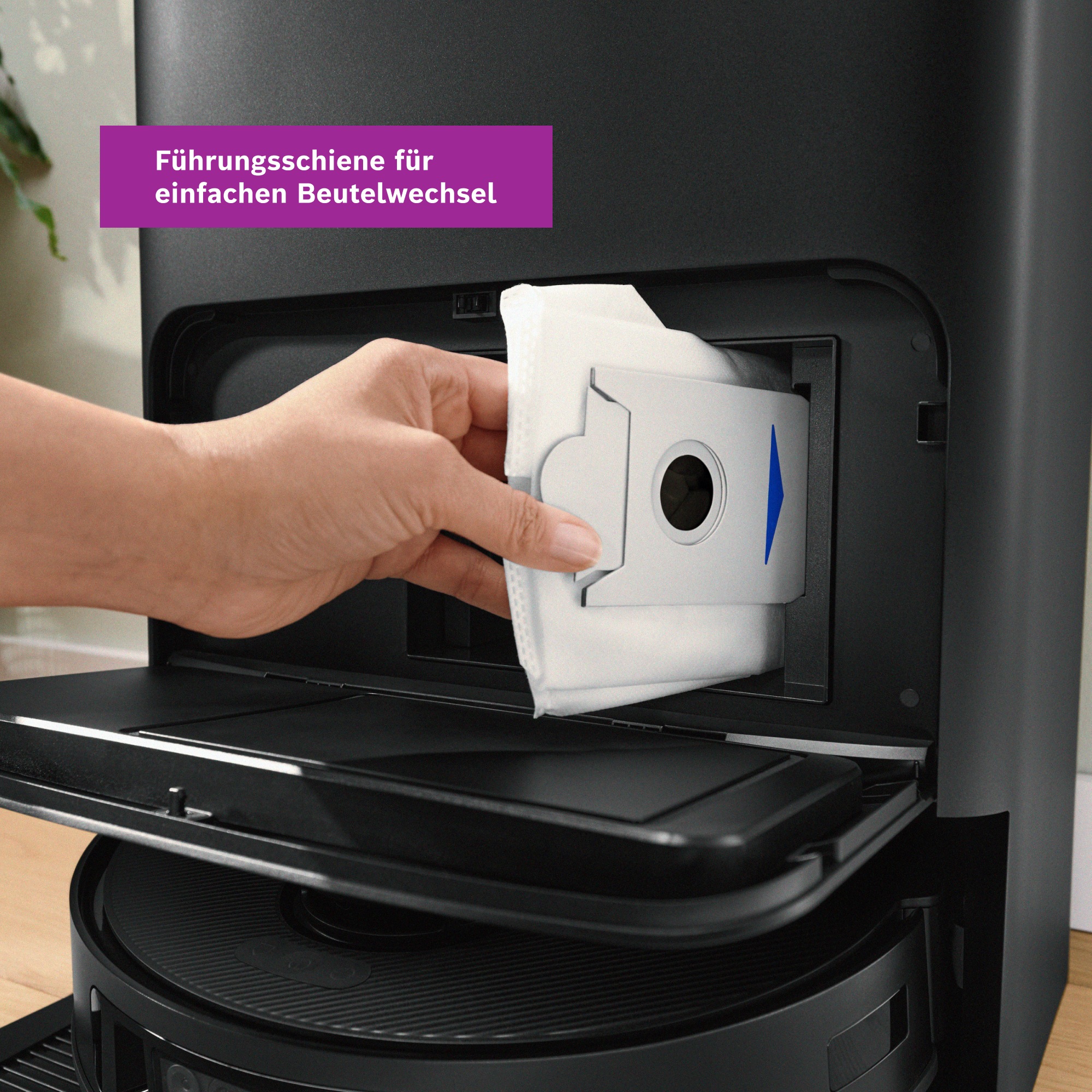 BOSCH Staubsaugerbeutel »BHZRDBAB, antibakteriell, für Spotless Max und Max Cam Saugroboter« für Servicestation, bindet Feinstaub, Allergene und Gerüche, 3er Pack