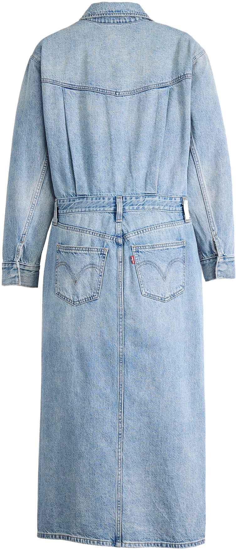 Levi's® Jeanskleid »WESTERN DENIM MID«, Denim-Midi-Hemdkleid