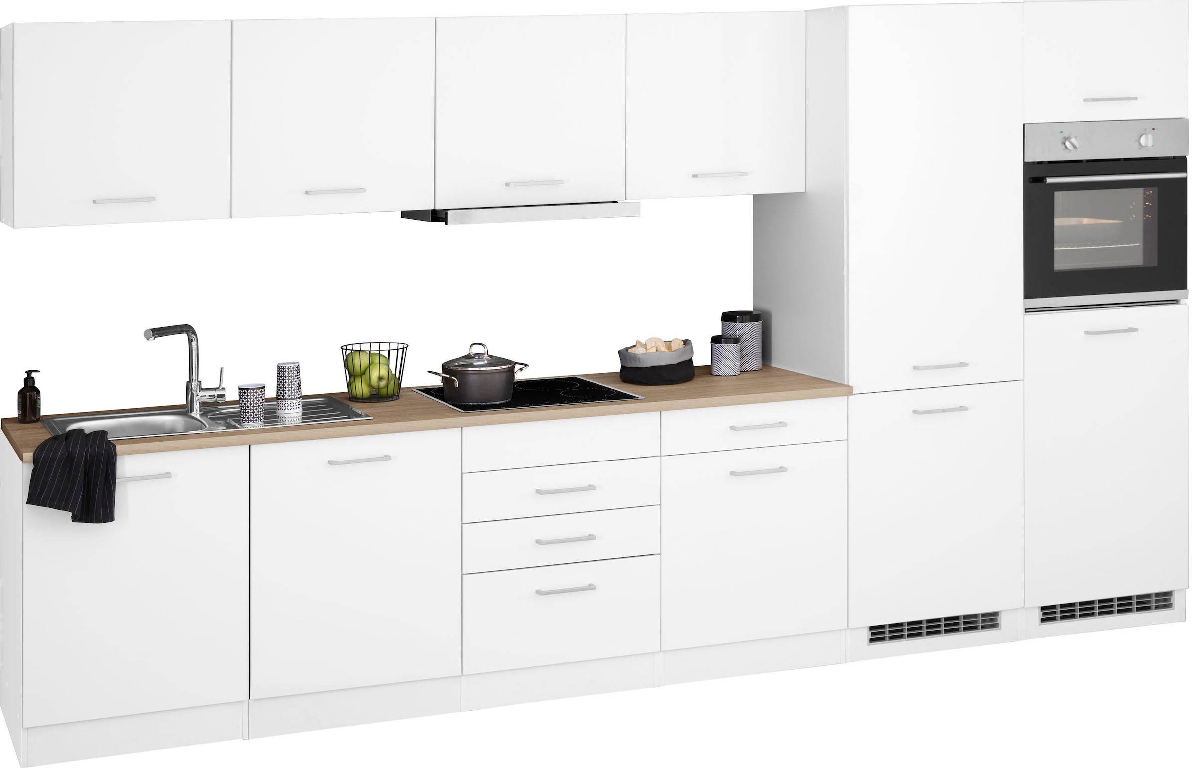 HELD MÖBEL Küchenzeile »Visby«, mit 330 Kühl/Gefrierkombination E-Geräten, Geschirrspüler bei kaufen und cm,inkl. OTTO