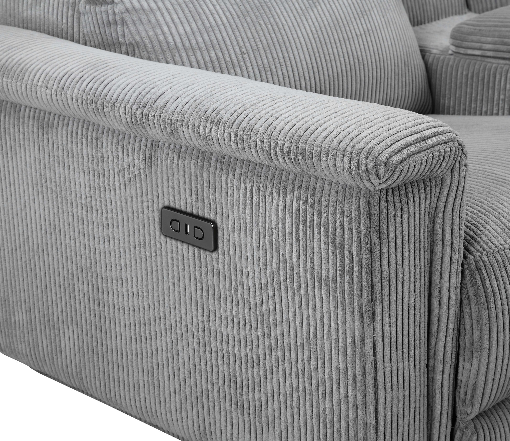 Home affaire 2-Sitzer »Lund in Cord, 2er-Kinosofa, TV-Sessel, Multimedia-Sofa, USB-A,«, m. elektrischer o. manueller Relaxfunktion, Getränkehalter u. Staufach