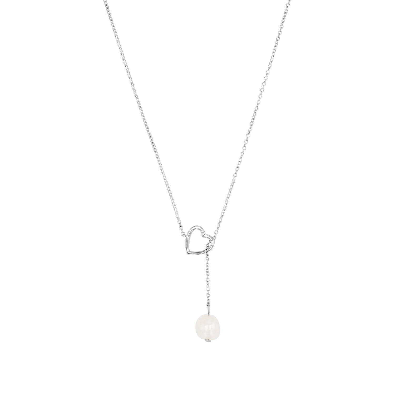 Amor Y-Kette »Herz« mit Süßwasserzuchtperle