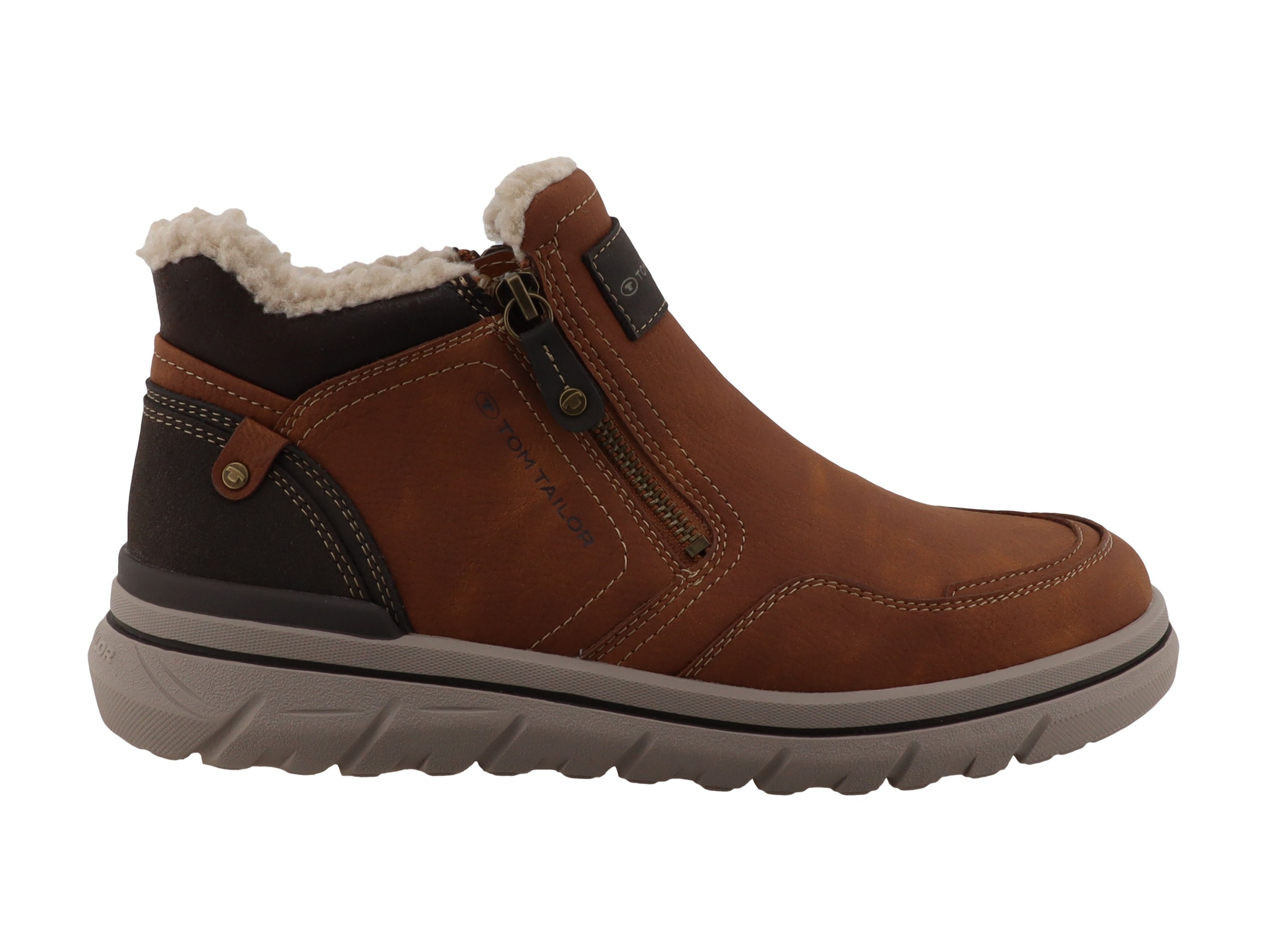 TOM TAILOR Winterboots  Reißverschlussboots mit Kontrastbesätzen und Kontrastnähten