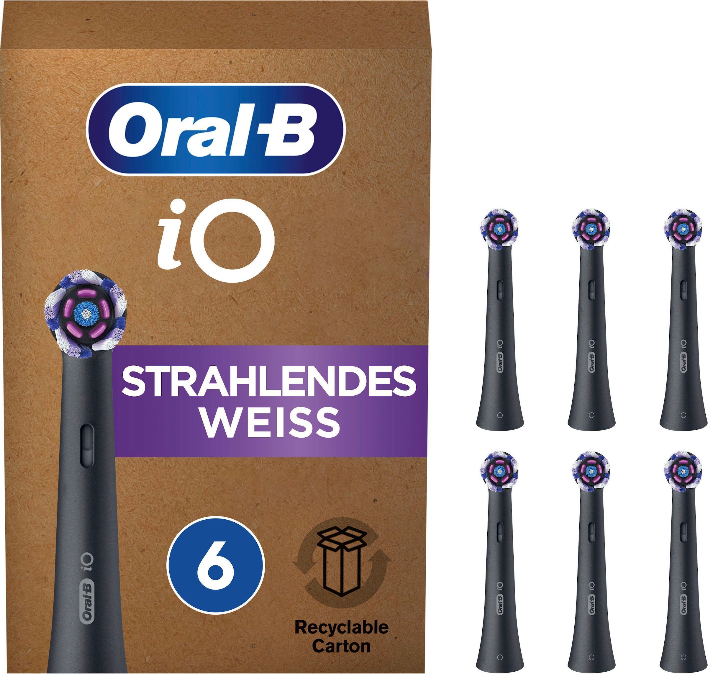 Oral-B Aufsteckbürsten »iO Strahlendes Weiss«, iO Technologie