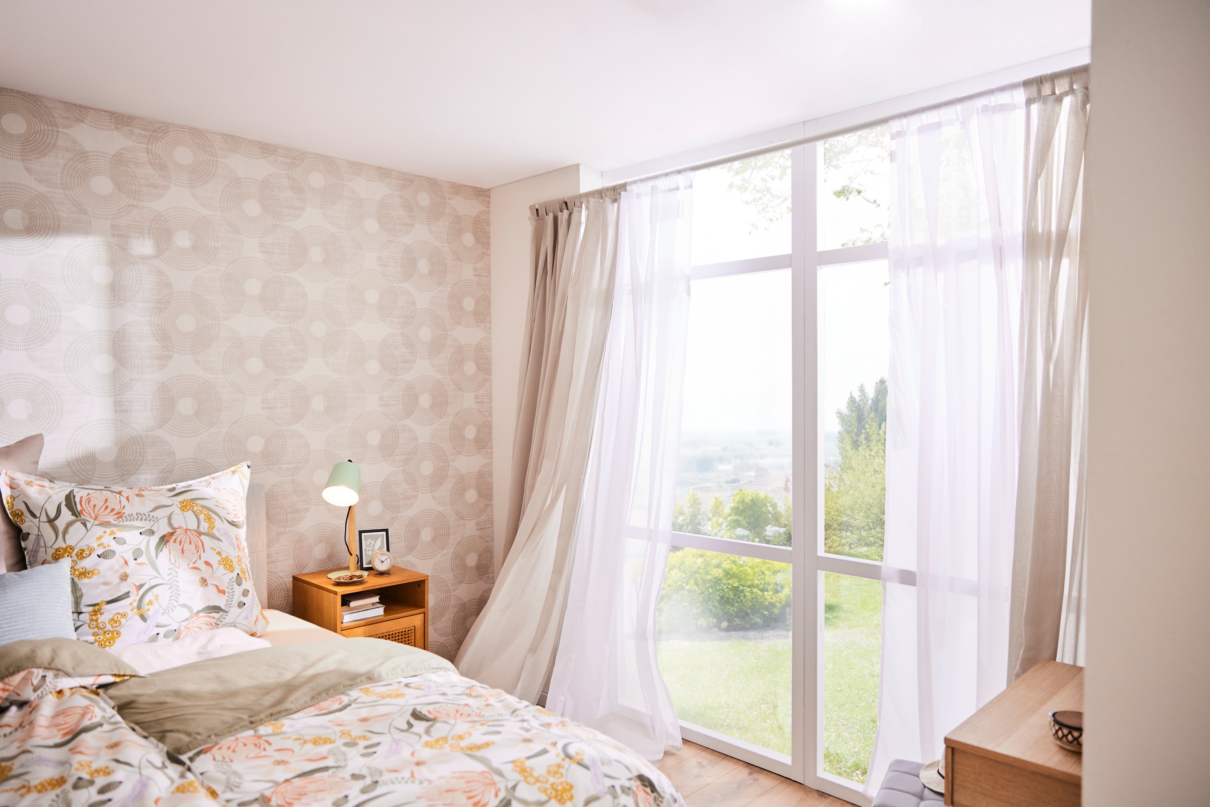 OTTO home Gardine »XANA mit Ösen, Kräuselband oder Schlaufen« Schlaufen 1 Stk. tlg. Bestseller, einfarbig, 1 bzw. 2 Schals, pflegeleicht, preiswert!
