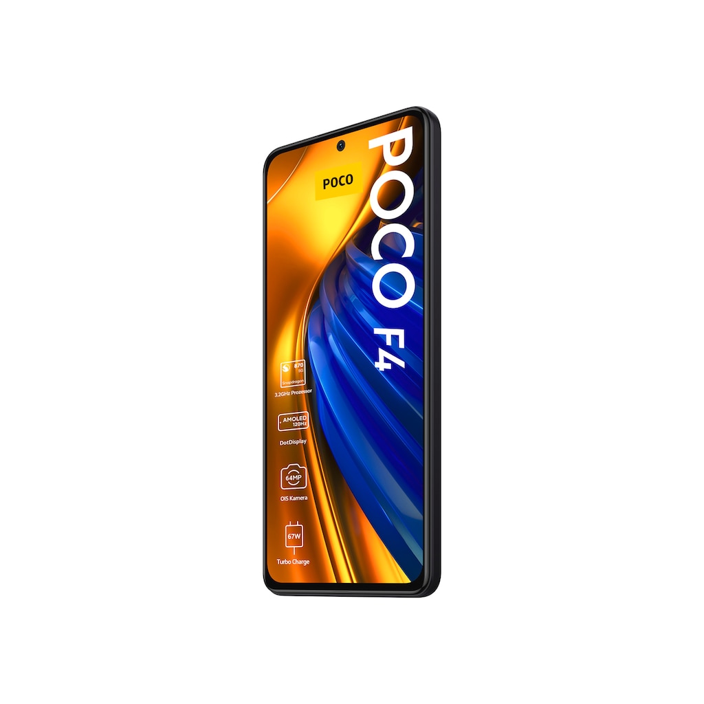 Xiaomi Smartphone »POCO F4 6GB+128GB«, Night Black, 16,9 cm/6,67 Zoll, 128 GB Speicherplatz, 64 MP Kamera