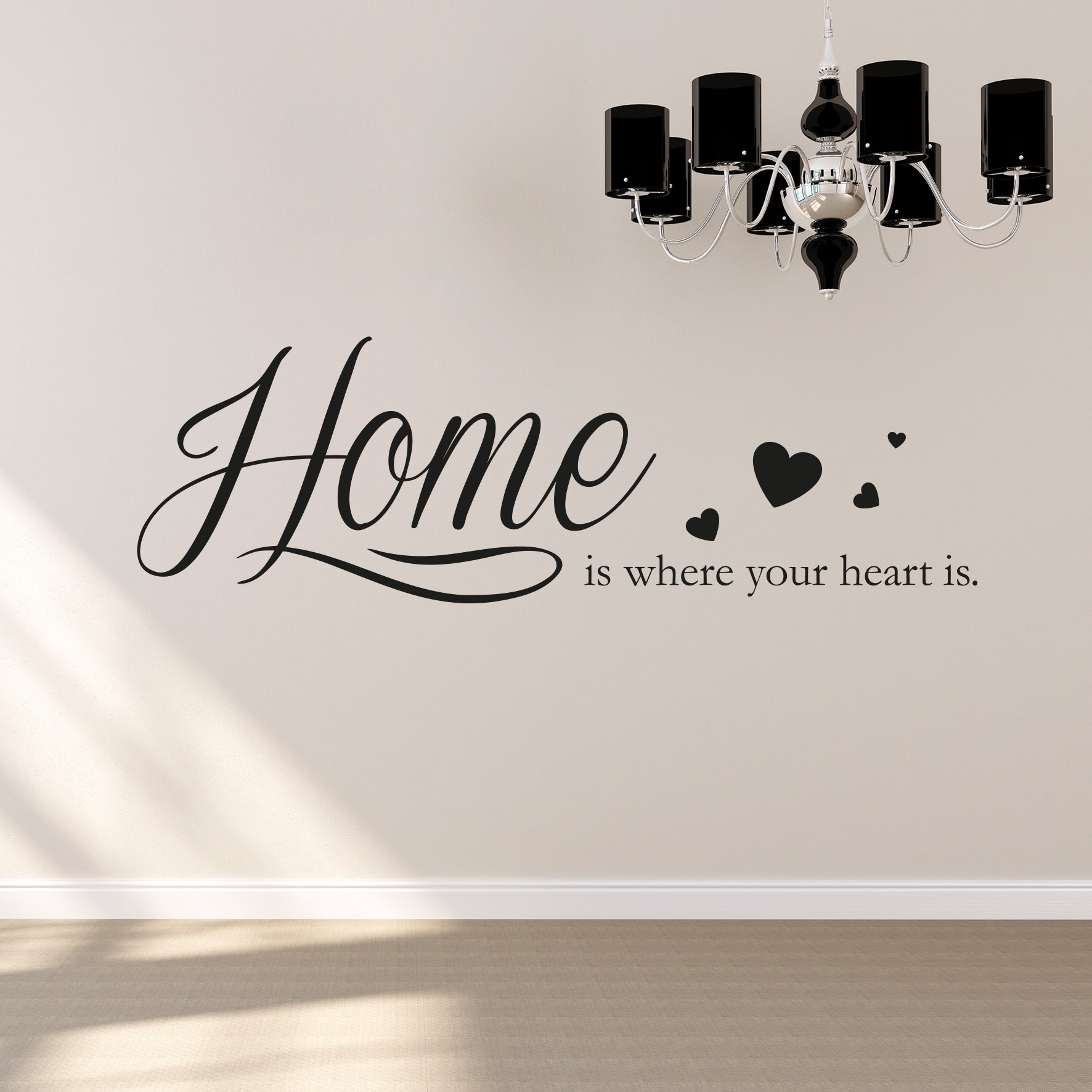 Wandtattoo »Home is where your heart is«, 120 x 30 cm