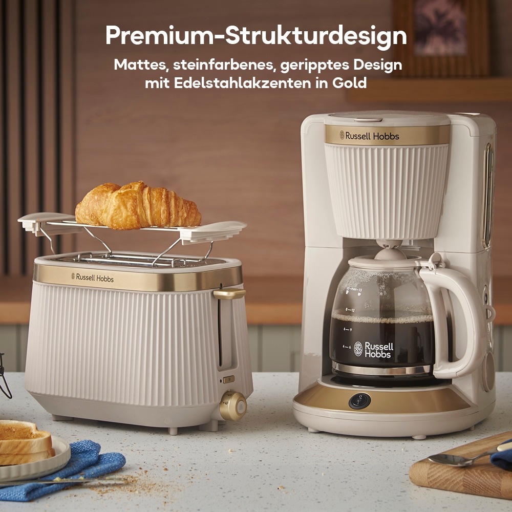 RUSSELL HOBBS Filterkaffeemaschine »Stone 26781-56« 1,25 l Kaffeekanne 1,25l Glaskanne, Warmhaltefunktion, WhilTech-Brühtechnologie