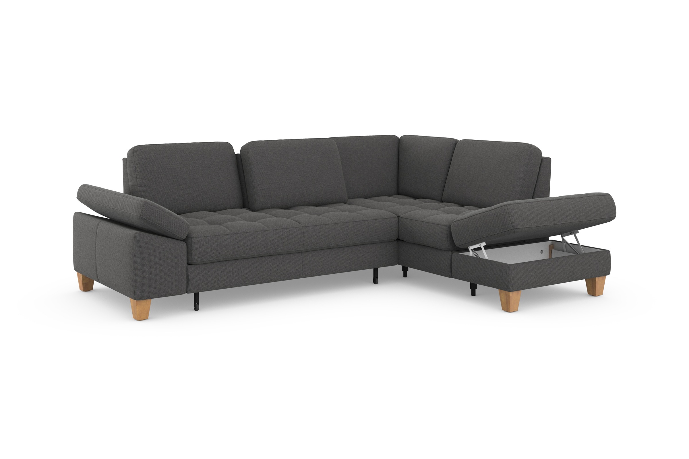 sit&more Ecksofa »Westham L-Form«, mit Ottomane, mit oder ohne Bettfunktion, Bettkasten, Verstellung