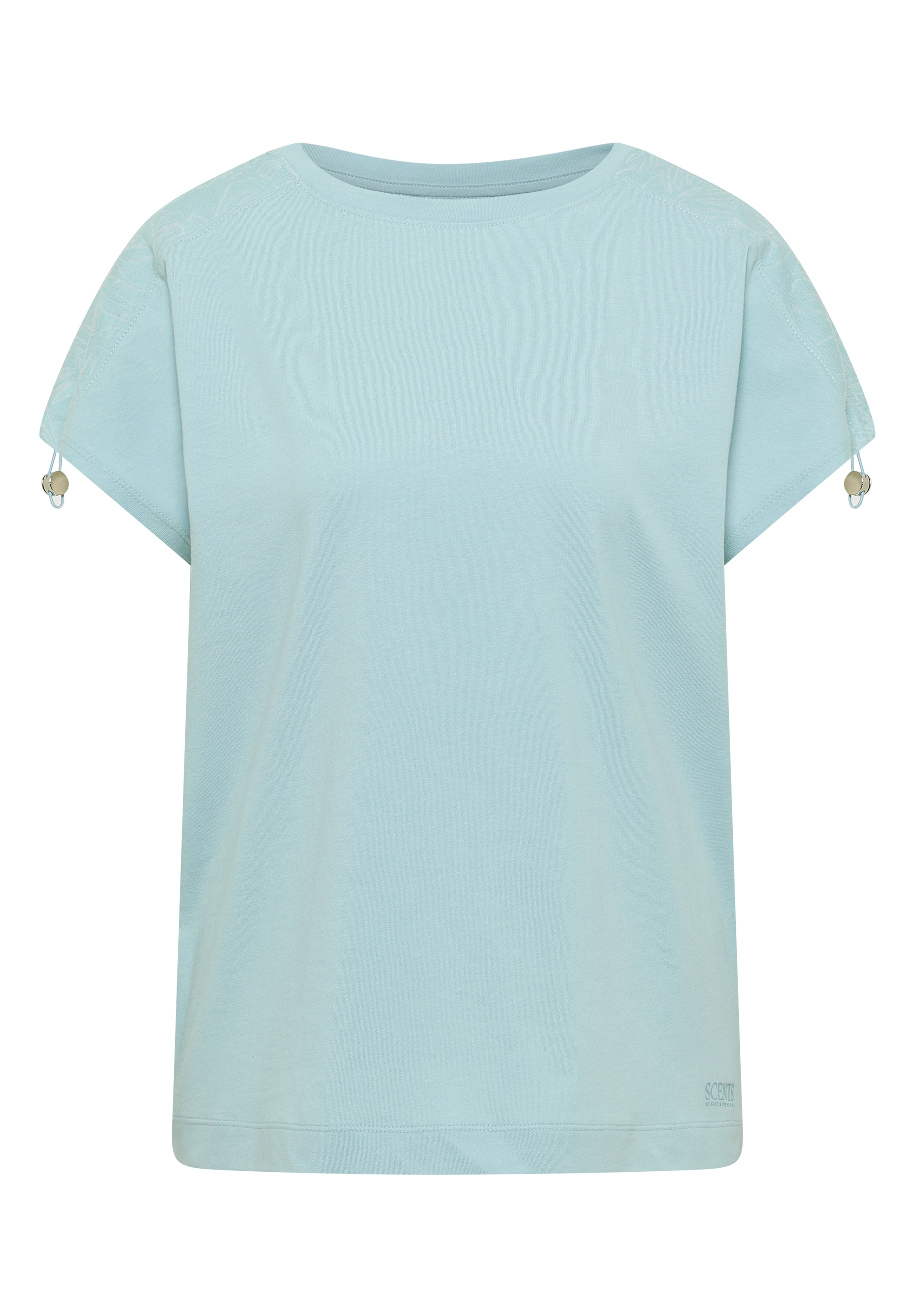 Cecil T-Shirt Elastikbund, Rundhals, geraffte Ärmel