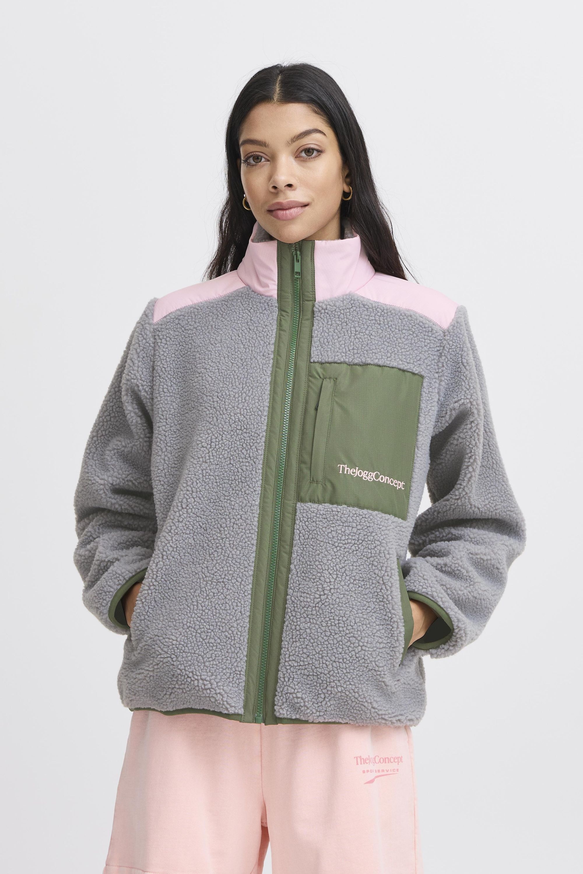TheJoggConcept Plüschjacke »Plüschjacke JCBERRI«, ohne Kapuze