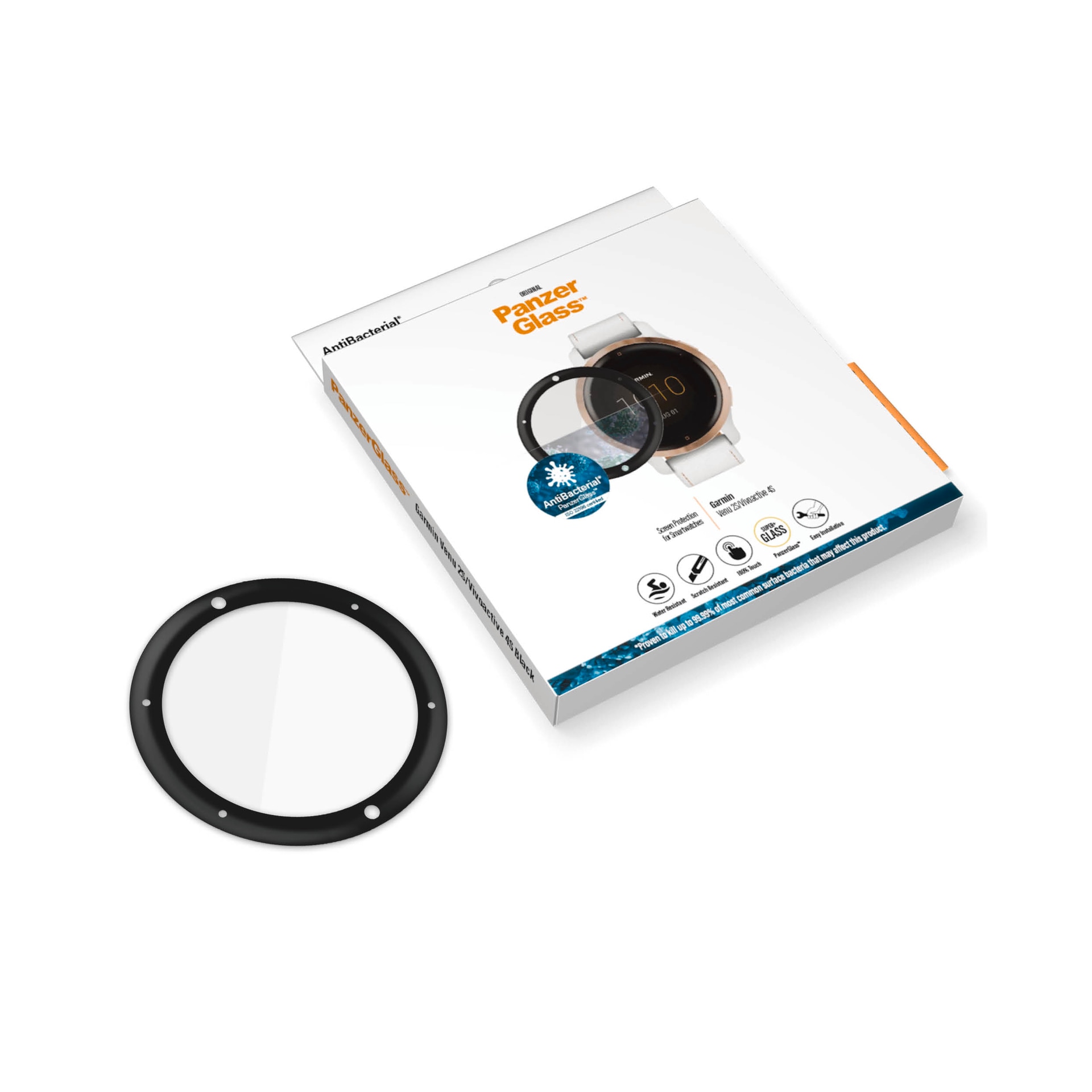 PanzerGlass Displayschutzglas »Screen Protection«, für Garmin Venu 2S-Vivoactive 4s, Displayschutzfolie, Schutzfolie, Bildschirmschutz, kratz- & stoßfest
