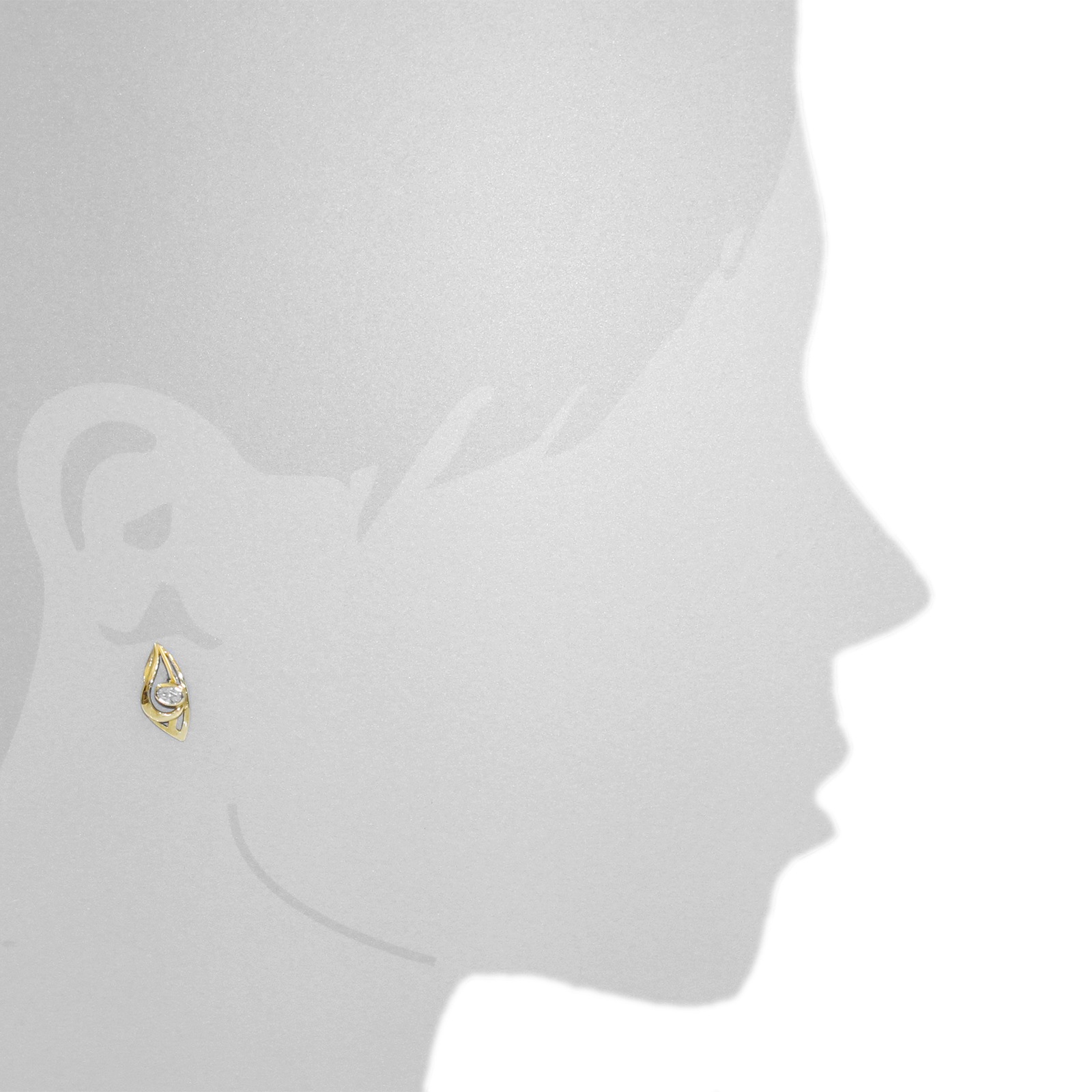 OSTSEE-SCHMUCK Paar Ohrstecker »- Sabia - Gold 333/000 - Zirkonia«