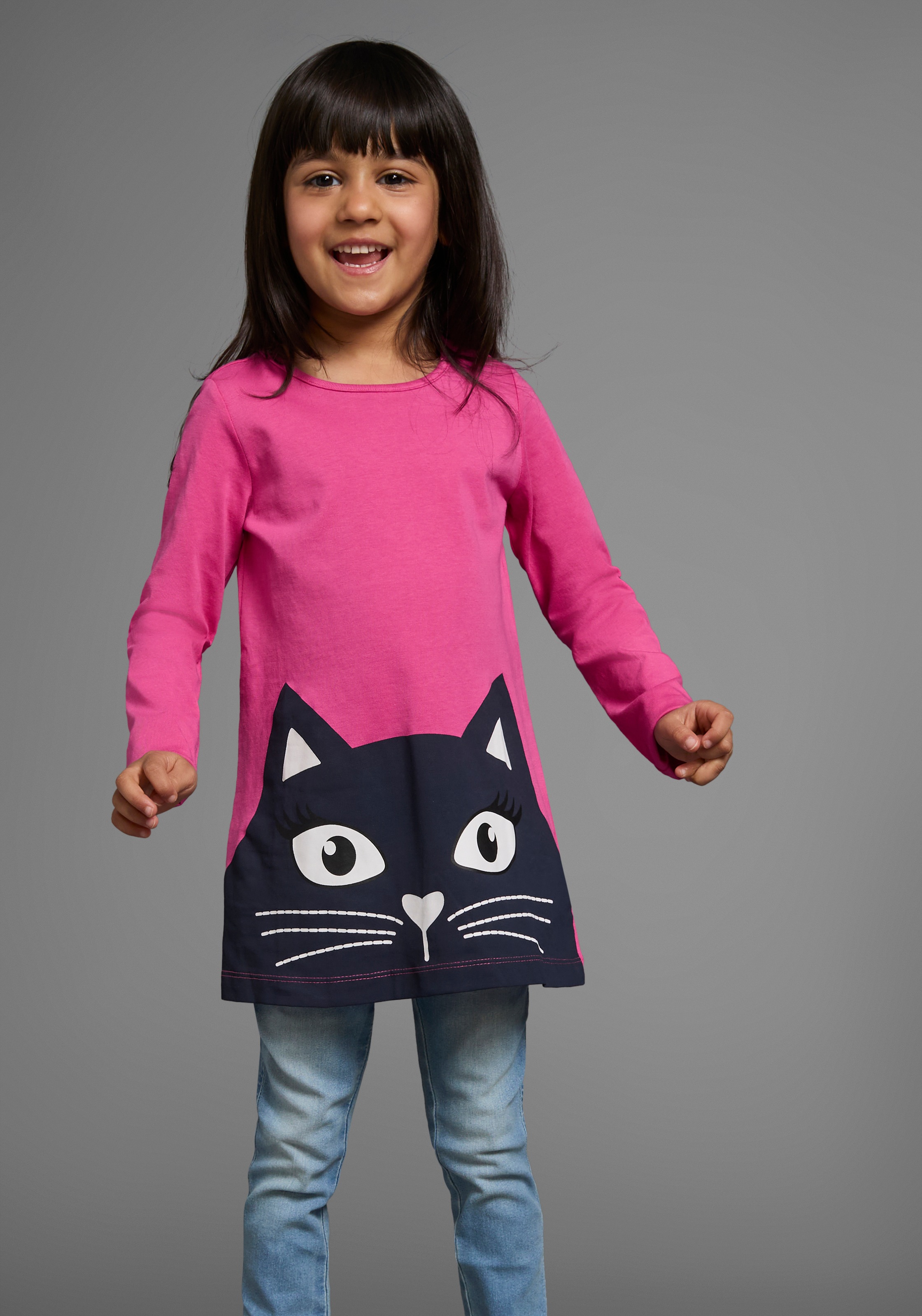 KIDSWORLD Langarmshirt »für kleine Mädchen«, (2 tlg., 2er-Pack), Langarm, lässige Passform