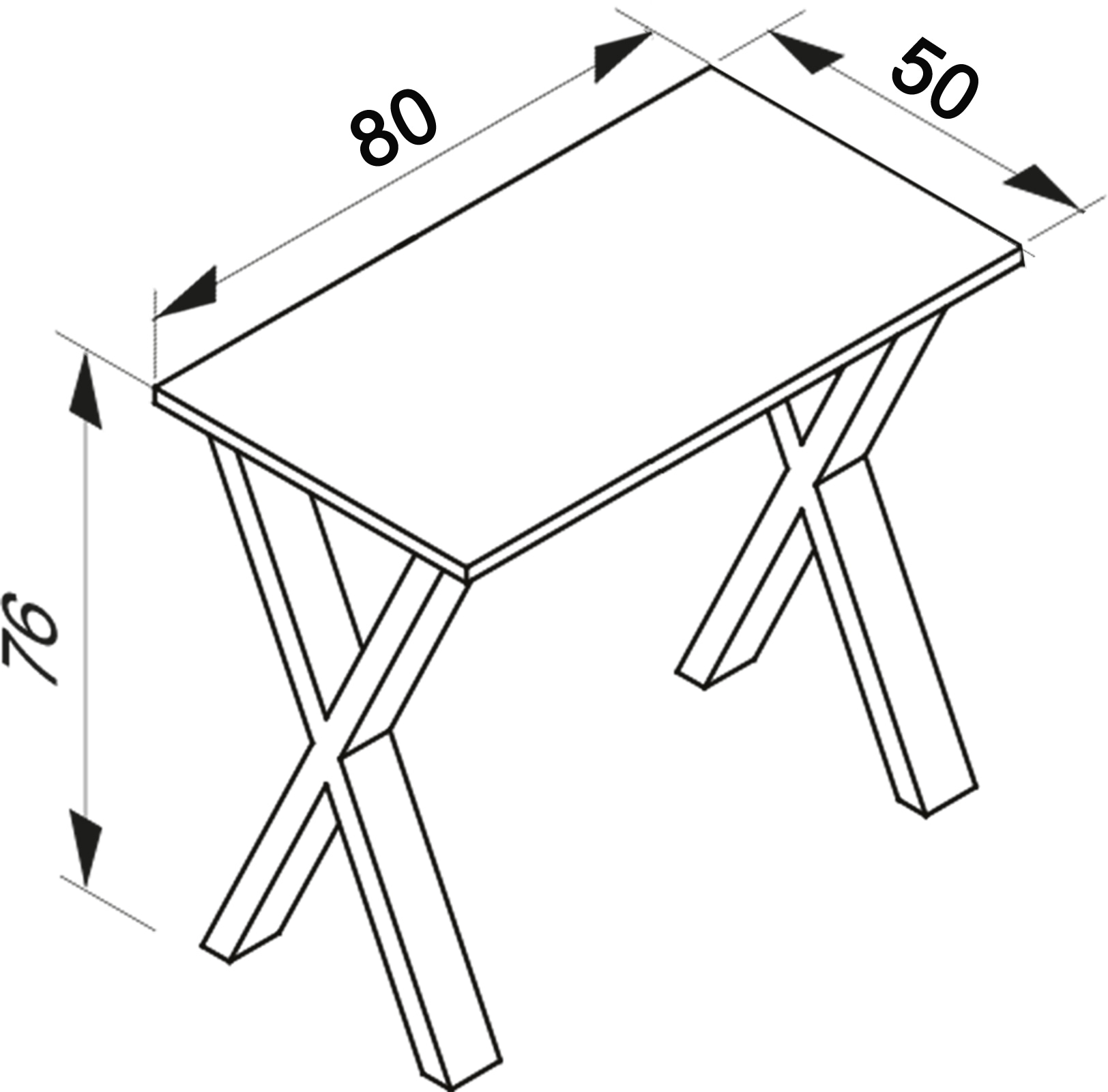 VCM Schreibtisch »Schreibtisch Bürotisch Computertisch 80x50 Lona X« 1 Stk. tlg.