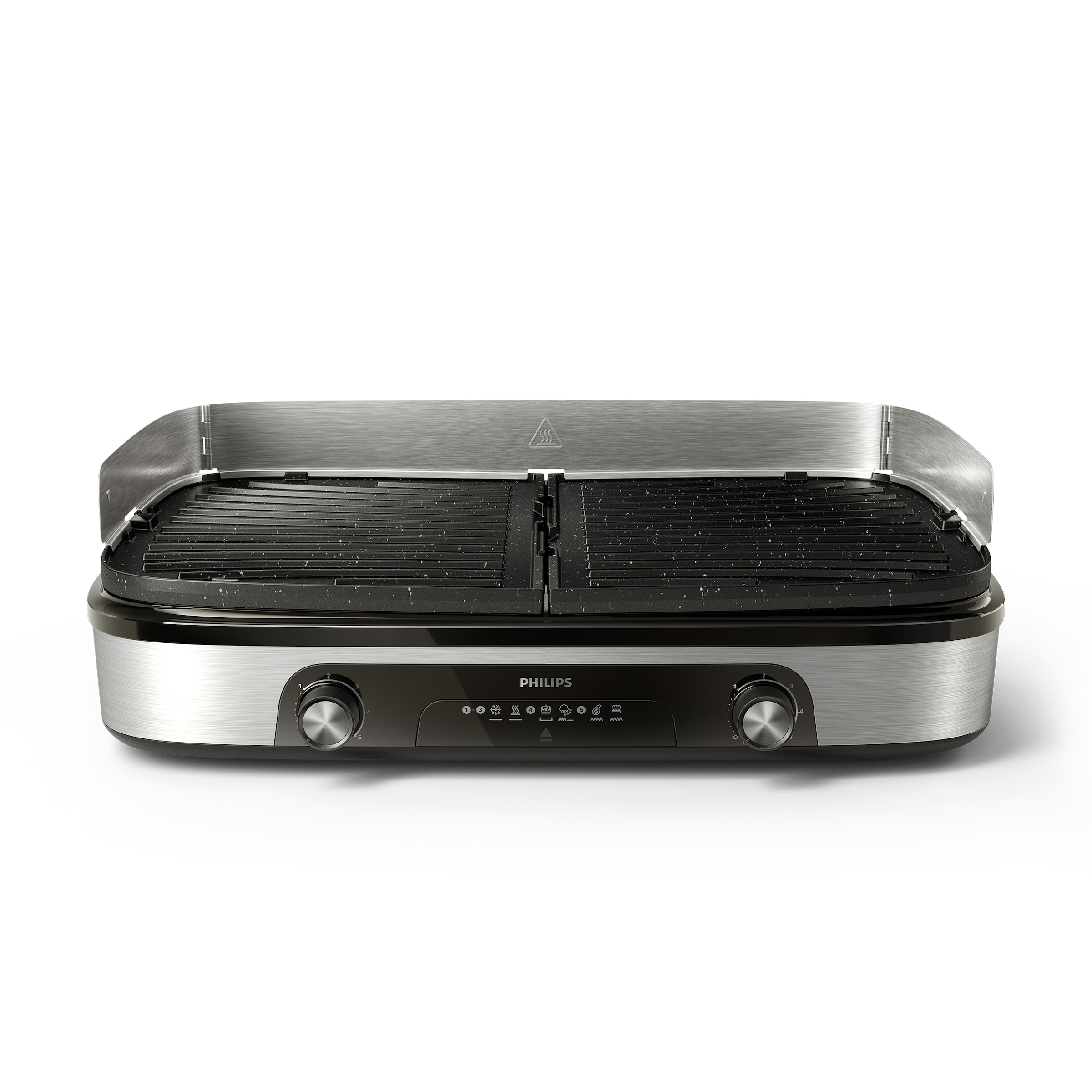 Philips Tischgrill »HD6222/90 5000 Series, 2 Heizzonen, wendbare Platten« 2400 W mit einstellbarer Temperatur u. Grillfläche von 1400 cm² in schwarz