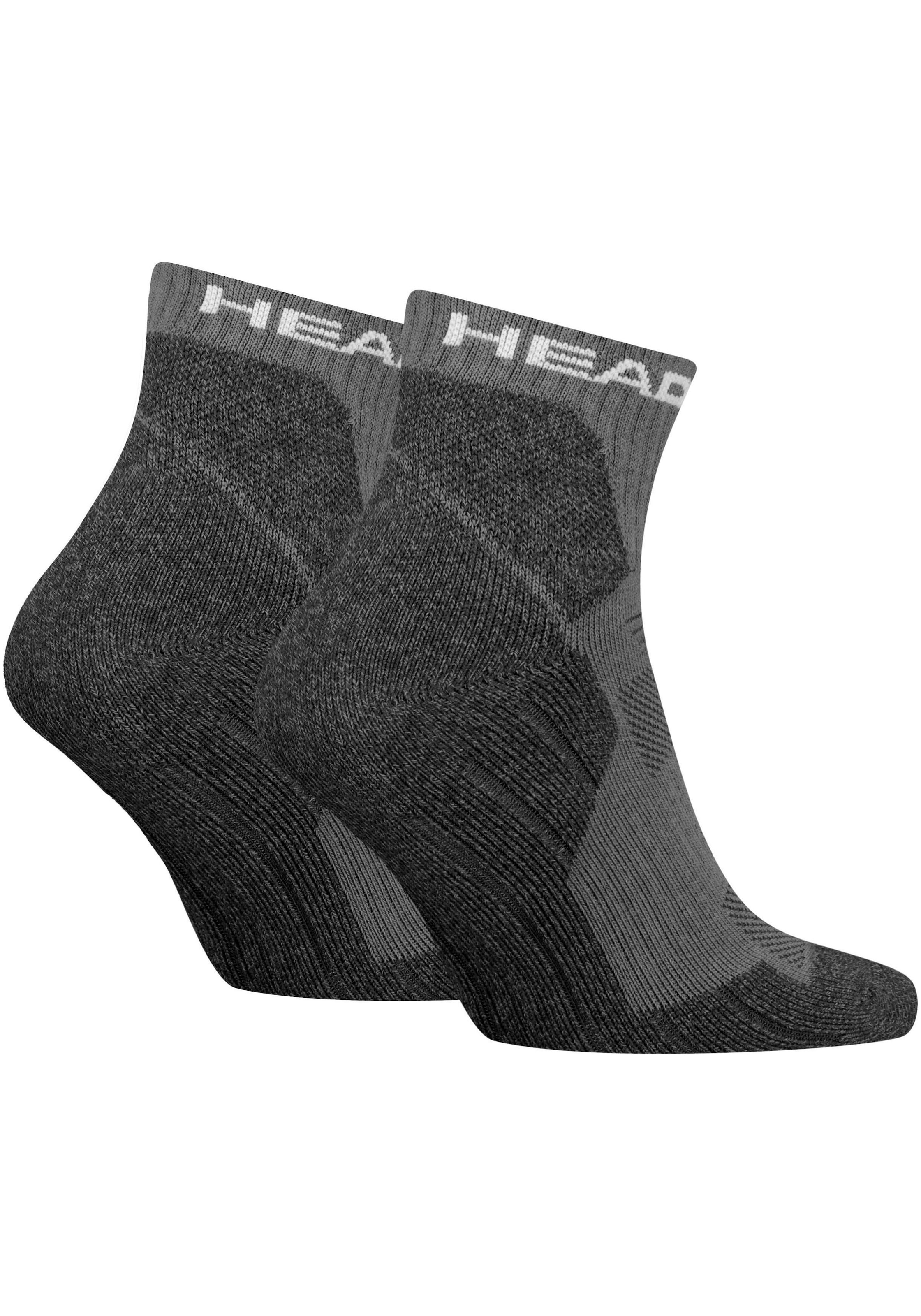 Head Kurzsocken »HEAD HIKING ALL CLIMATES QUARTER«, (2er Pack), mit Logostickerei