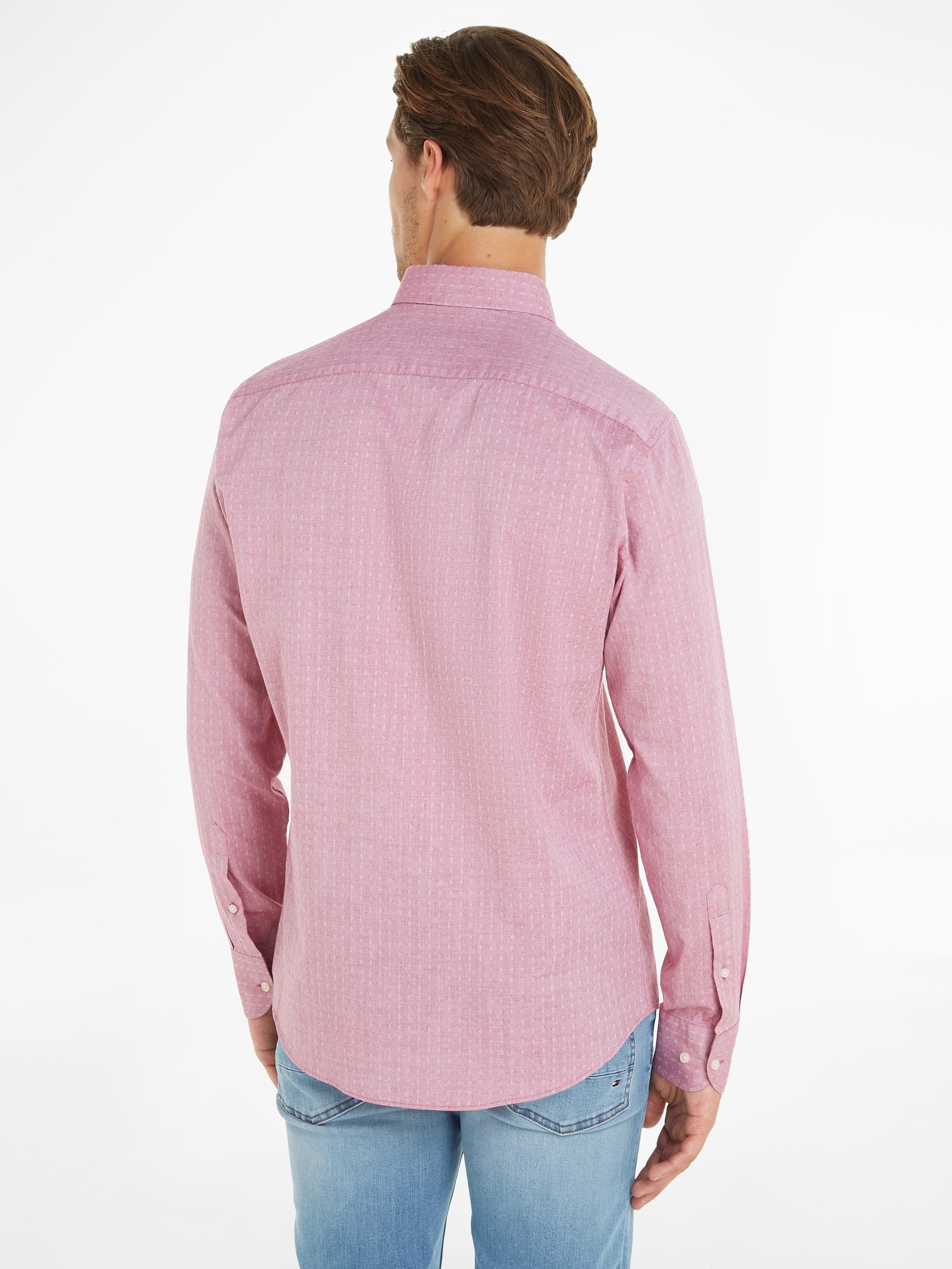 Tommy Hilfiger Langarmhemd »CL W-OXFORD DOBBY RF SHIRT«, mit dezenter Labelflag auf der Brust