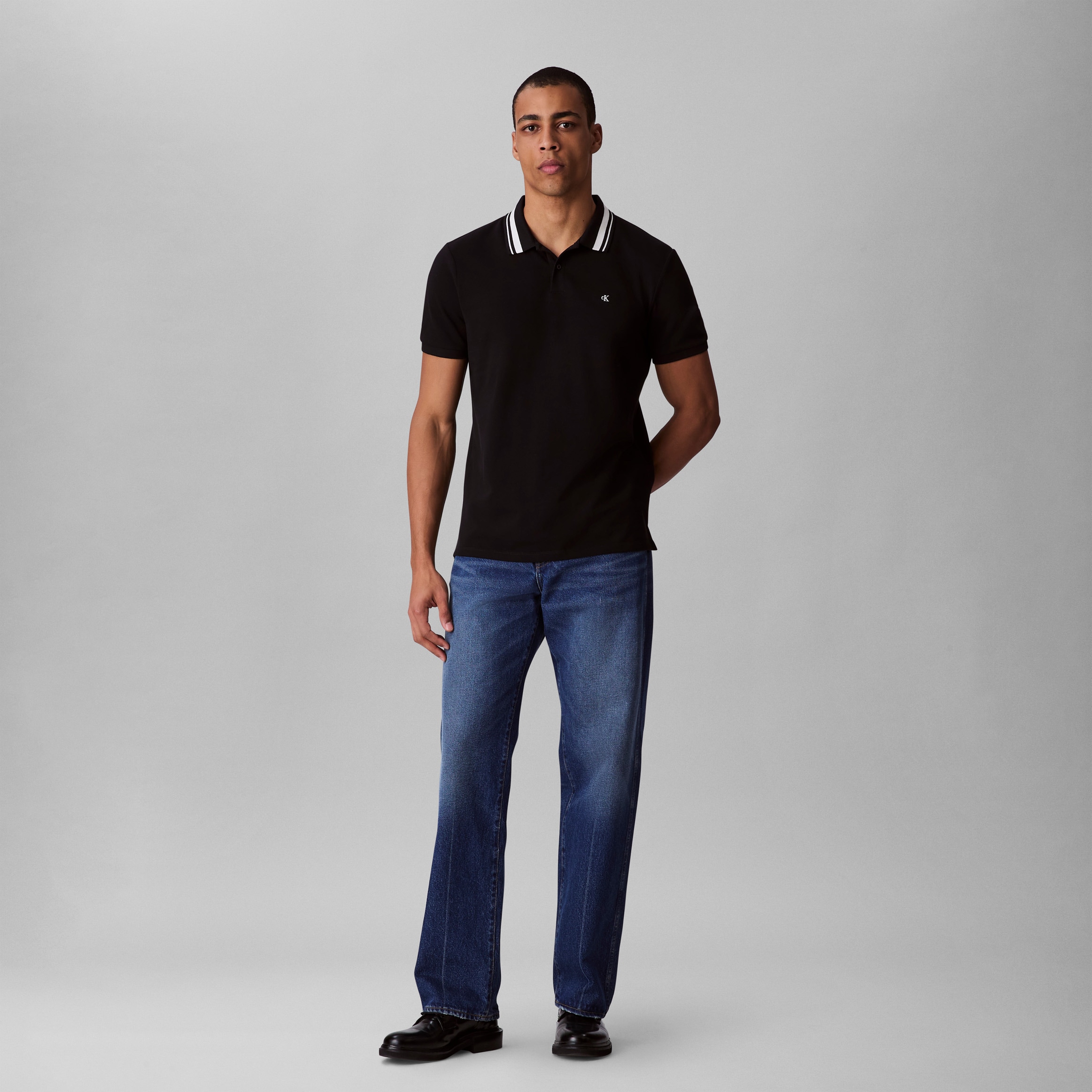 Calvin Klein Jeans Poloshirt »SS CSL PQ CLSSC TPPD«, Mit Rundhalsausschnitt