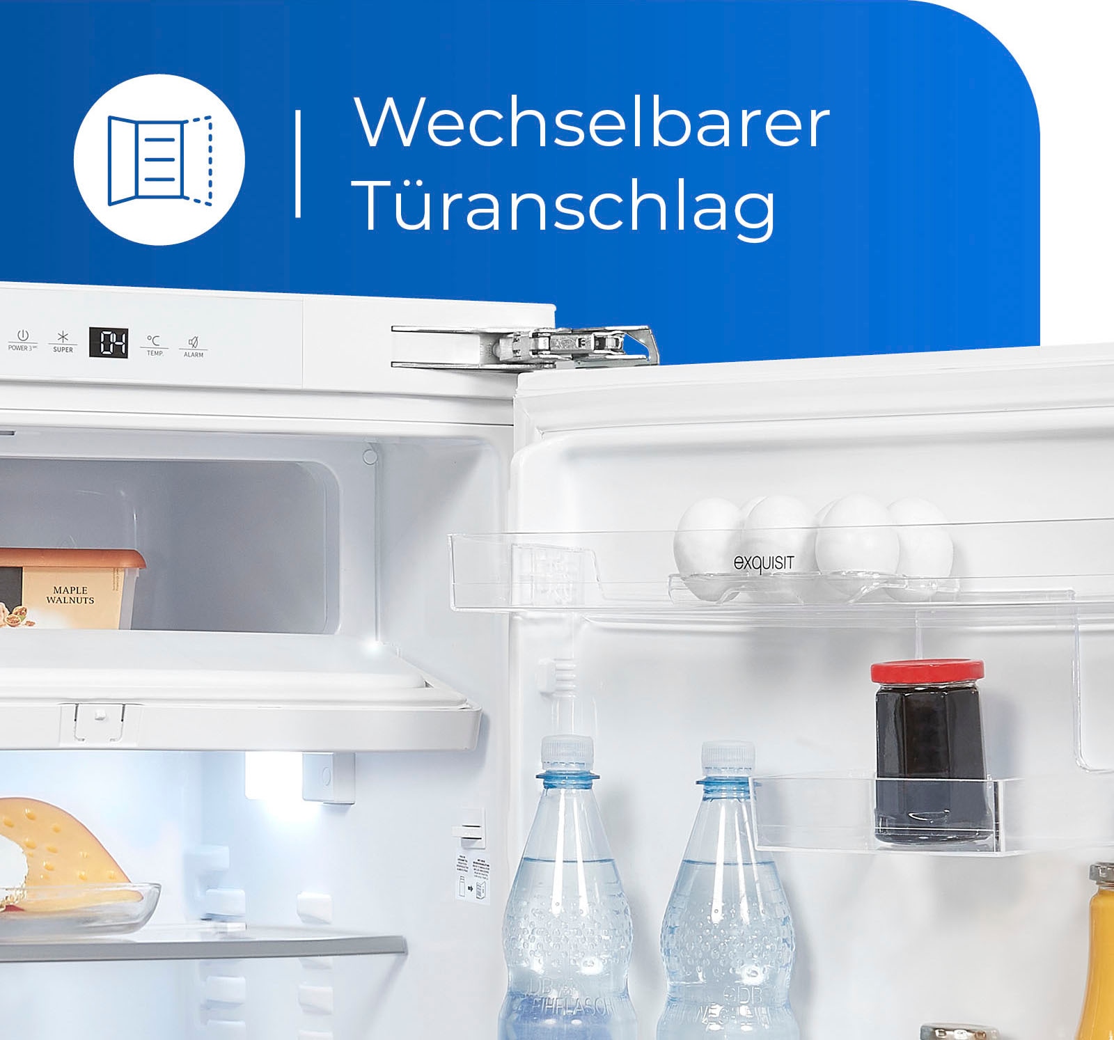 exquisit Einbaukühlschrank »UKS130-4-FE-010D«, UKS130-4-FE-010D, 81,8 cm hoch, 59,5 cm breit