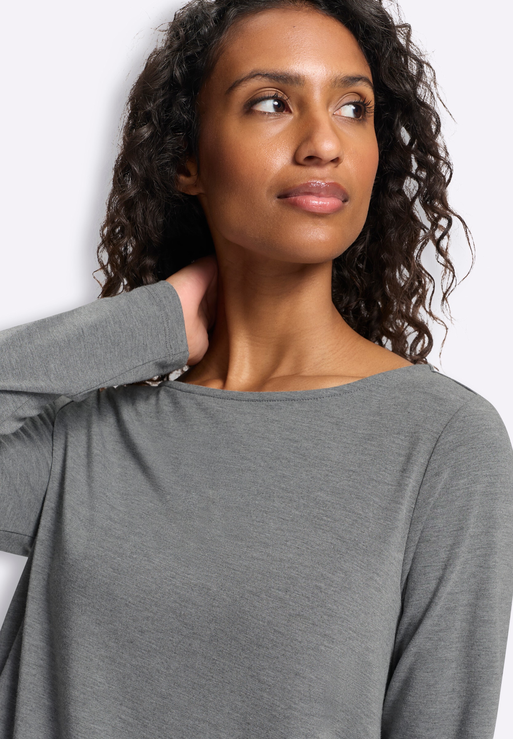 heine T-Shirt »Langarm-Shirt Rundhalsshirt in A-Form«